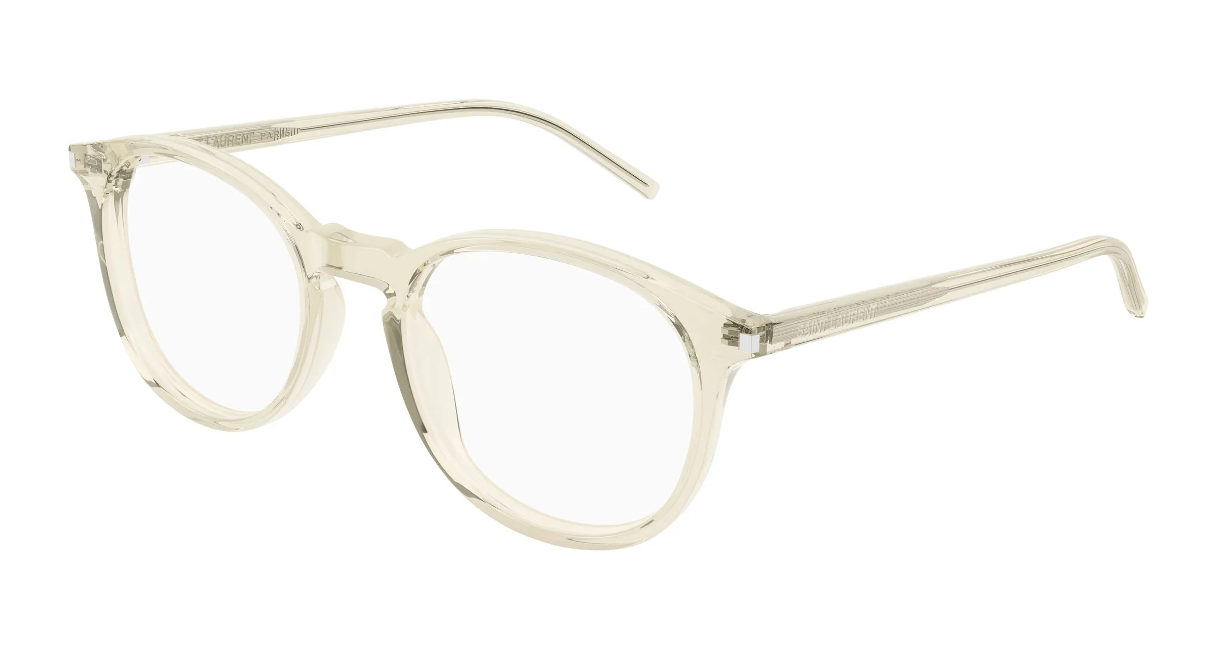 SAINT LAURENT SL 106 026 Montature da vista Acetato Giallo Trasparente Rotonda - immagine 1