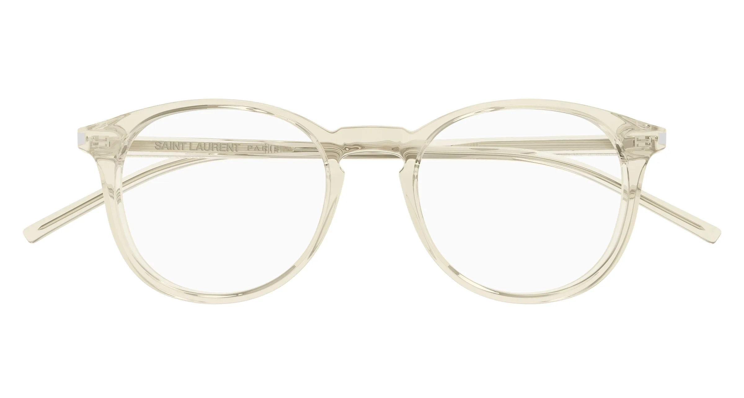 SAINT LAURENT SL 106 026 Montature da vista Acetato Giallo Trasparente Rotonda - immagine 2