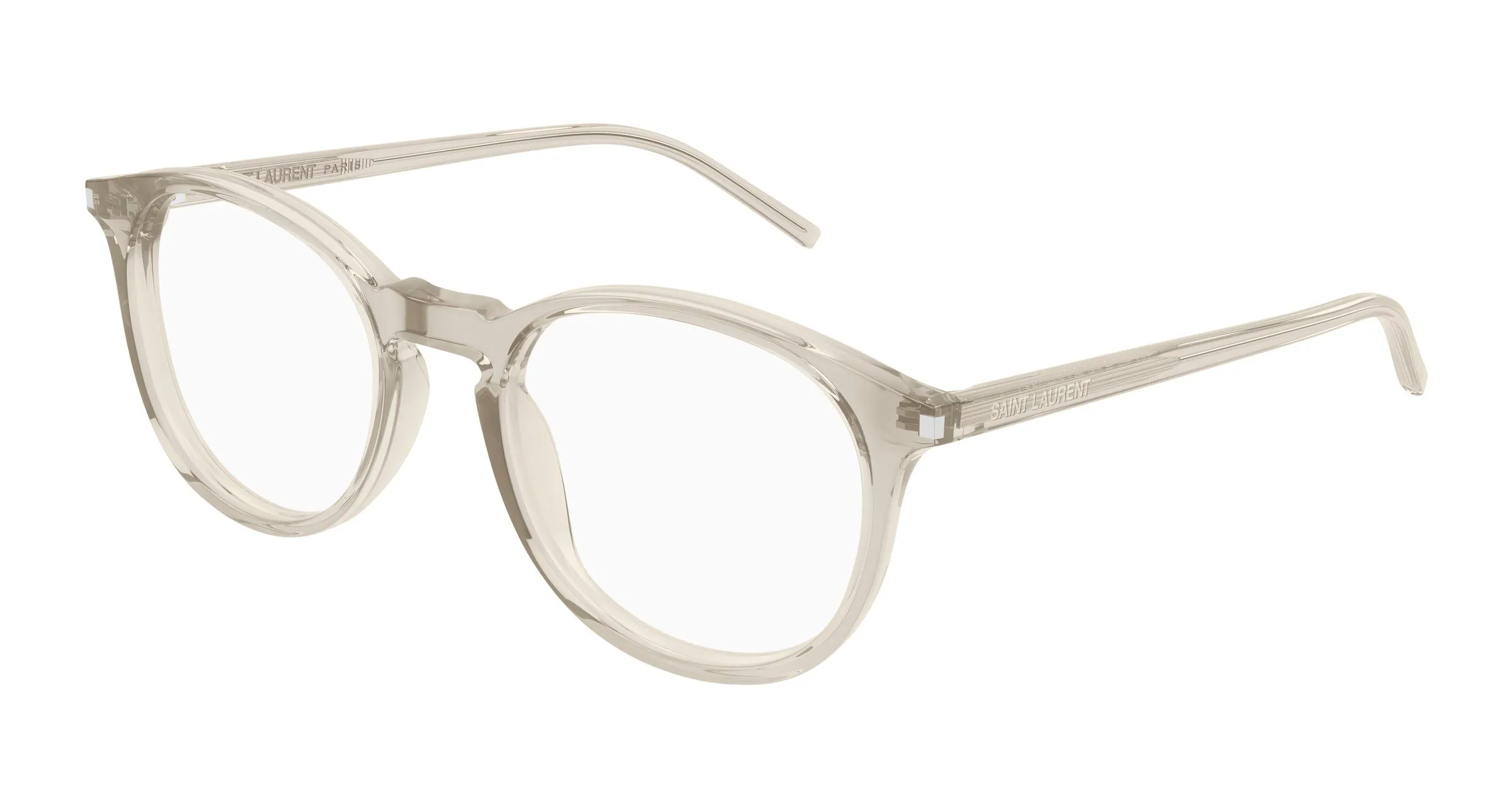 SAINT LAURENT SL 106 024 Montature da vista Acetato Giallo Trasparente Rotonda - immagine 1