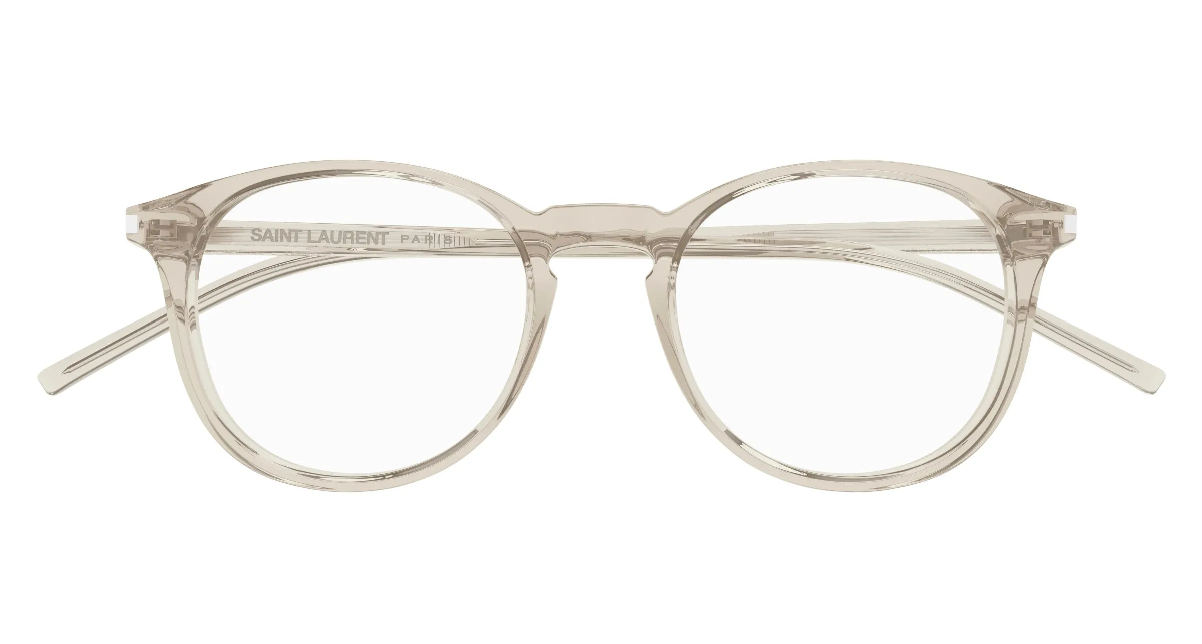 SAINT LAURENT SL 106 024 Montature da vista Acetato Giallo Trasparente Rotonda - immagine 2