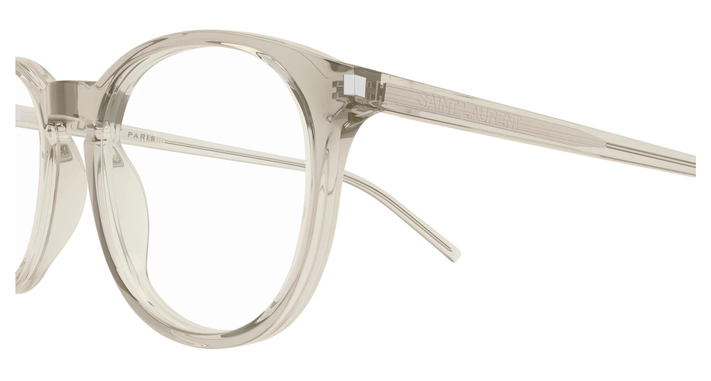 SAINT LAURENT SL 106 024 Montature da vista Acetato Giallo Trasparente Rotonda - immagine 3