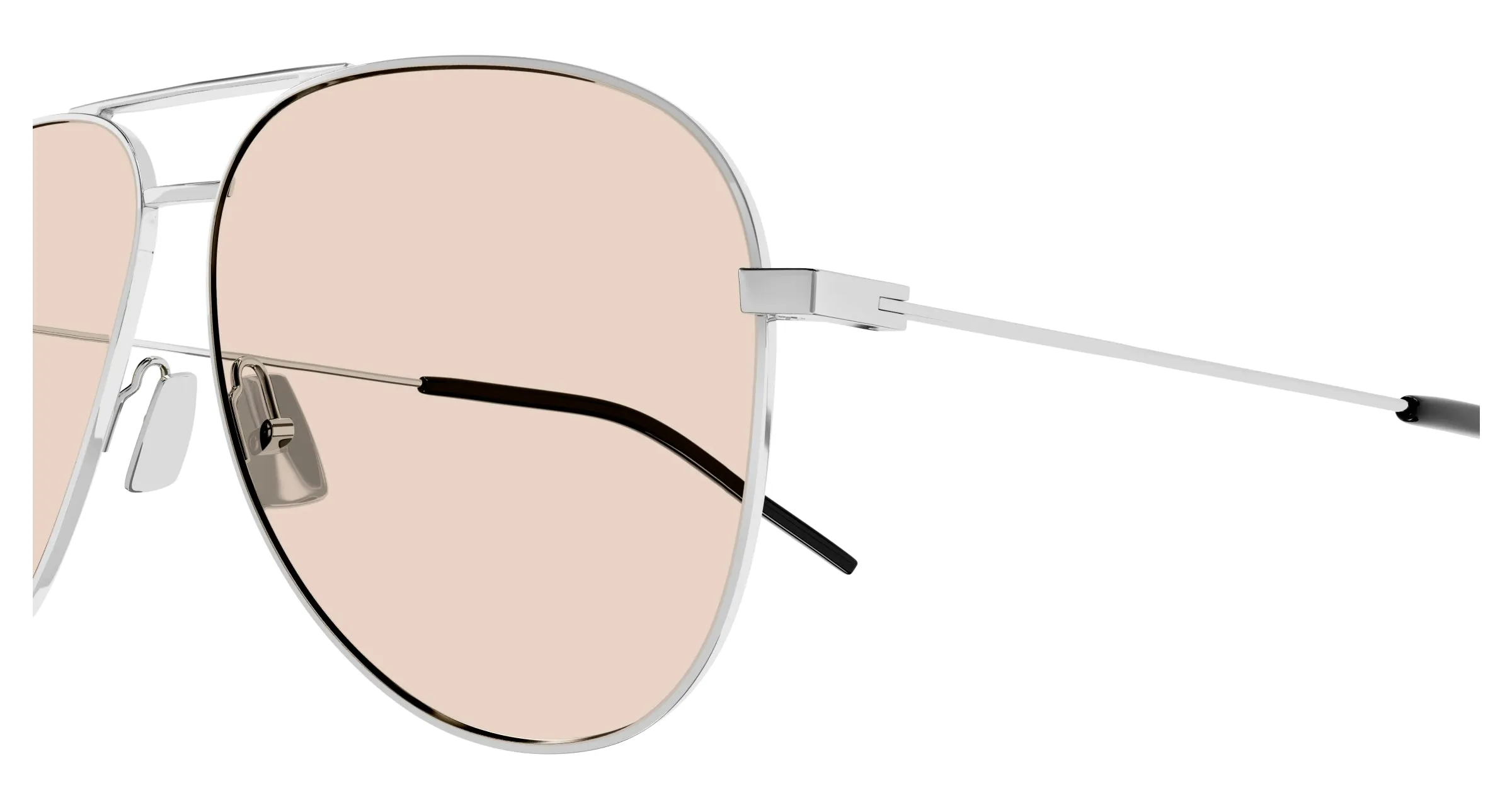 SAINT LAURENT CLASSIC 11 072 Occhiali da sole Metallo Argento Pilot - immagine 3