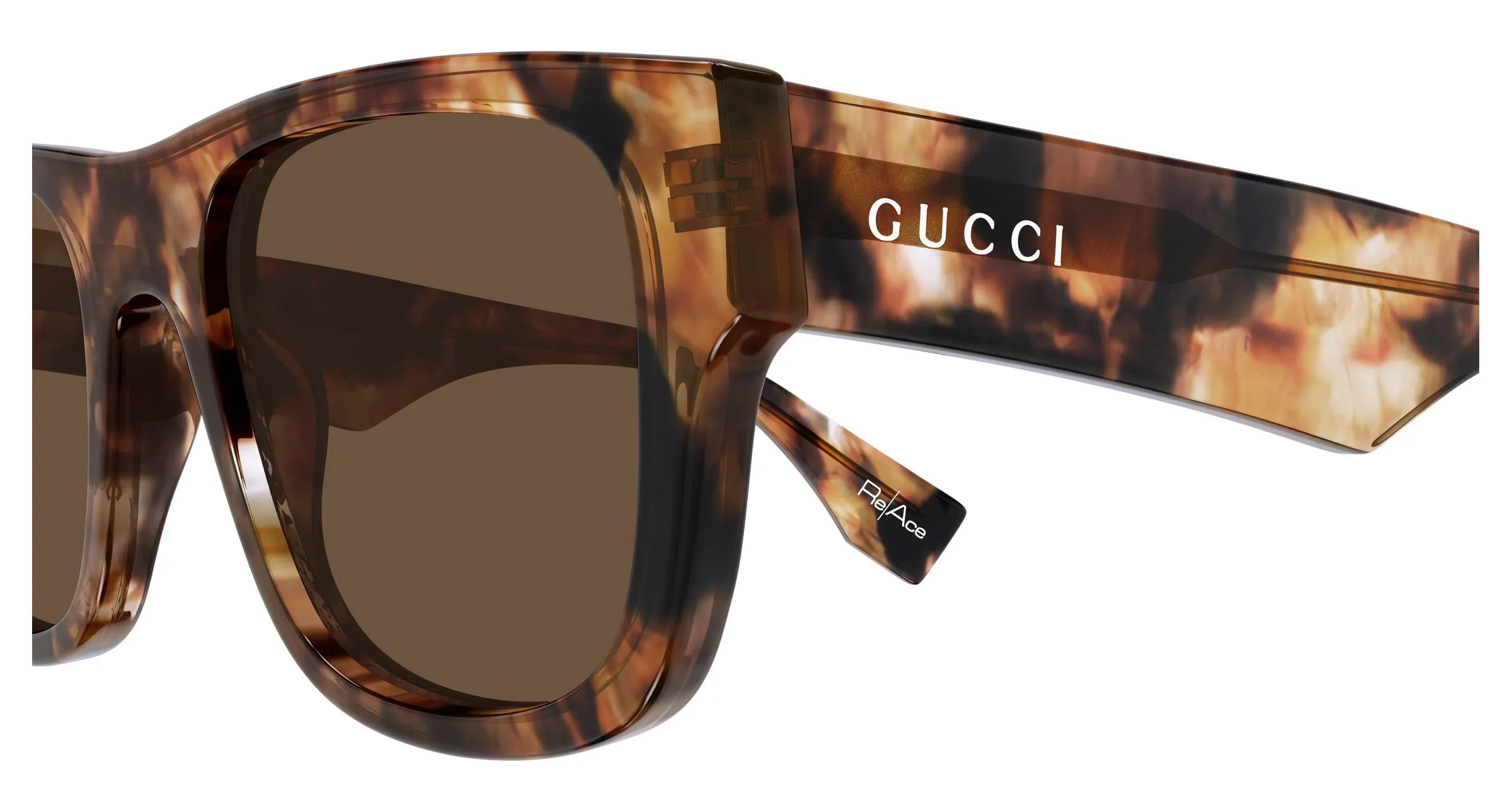 Gucci GG2009S 001 Occhiali da sole Acetato Havana Marrone Squadrata - immagine 3