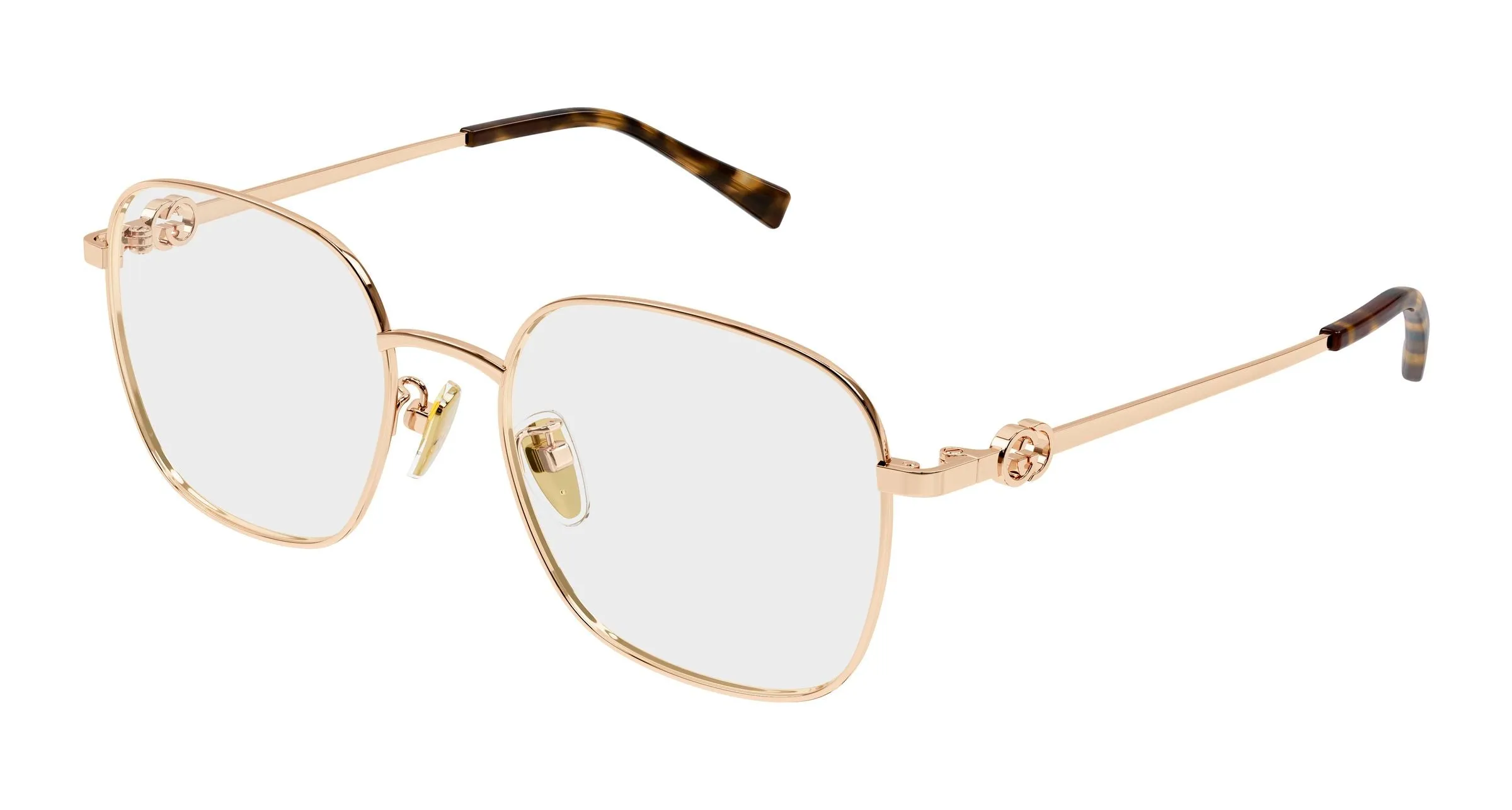 Gucci GG2006OA 003 Montature da vista Metallo Oro Trasparente Rotonda - immagine 1