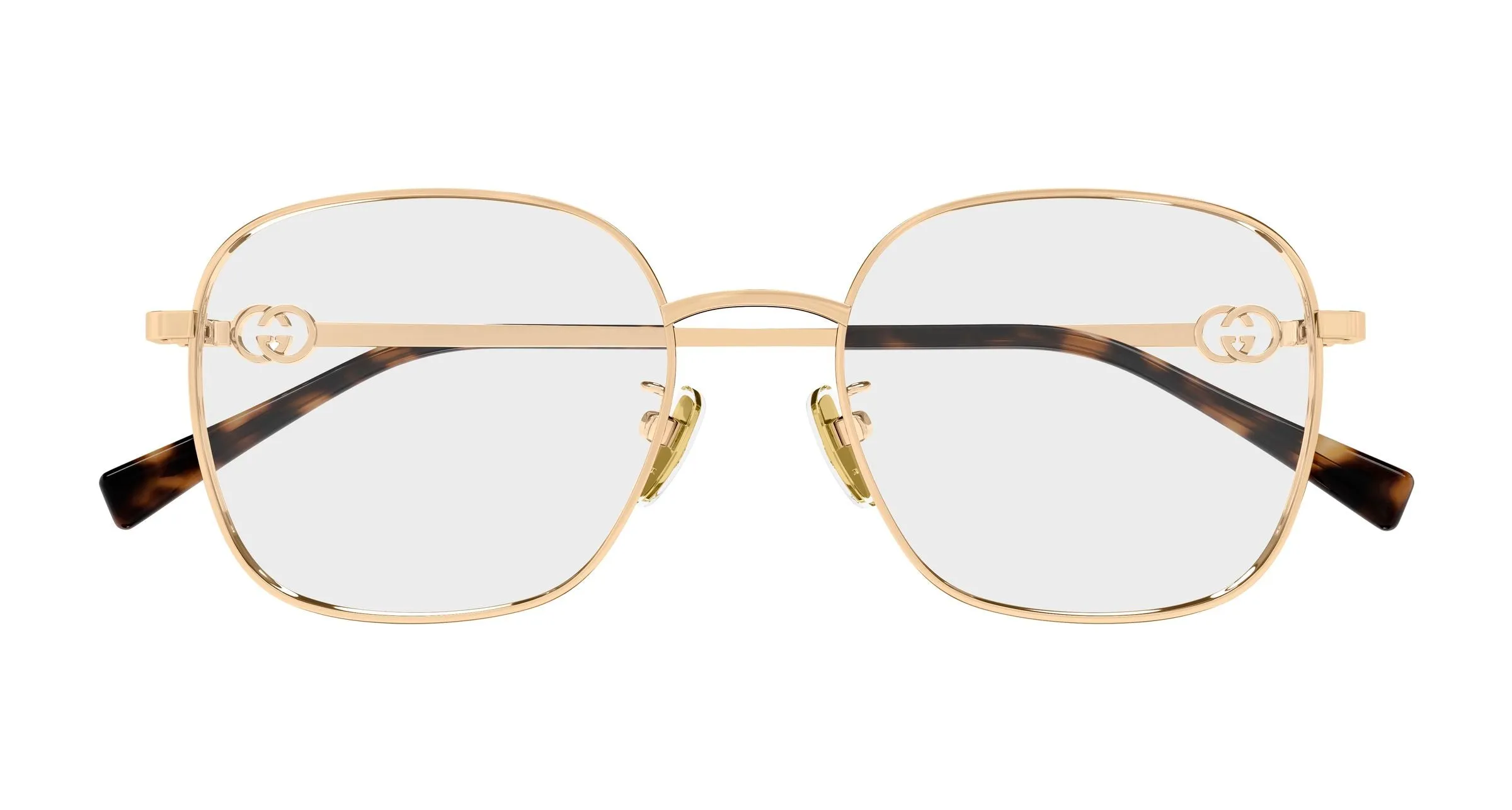 Gucci GG2006OA 003 Montature da vista Metallo Oro Trasparente Rotonda - immagine 2