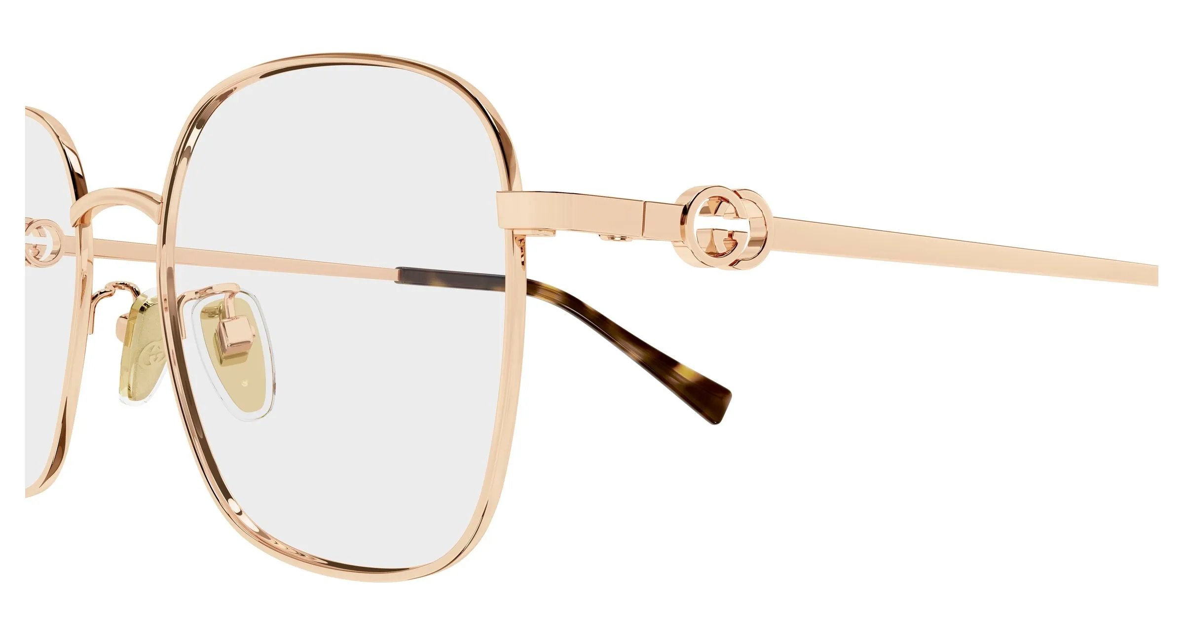 Gucci GG2006OA 003 Montature da vista Metallo Oro Trasparente Rotonda - immagine 3