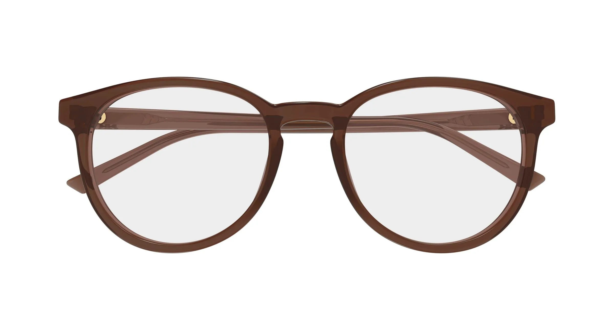 Gucci GG2005OA 003 Montature da vista Acetato Marrone Trasparente Rotonda - immagine 2