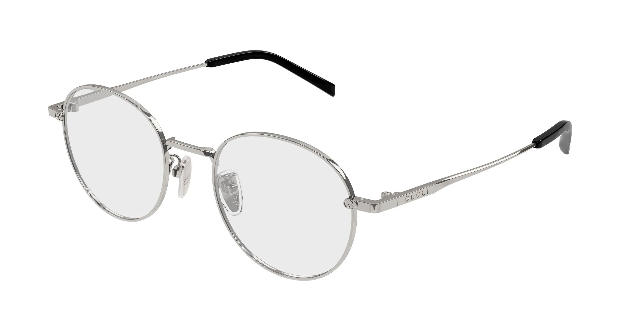 Gucci GG2004OA 003 Montature da vista Metallo Rutenio Trasparente Rotonda - immagine 1