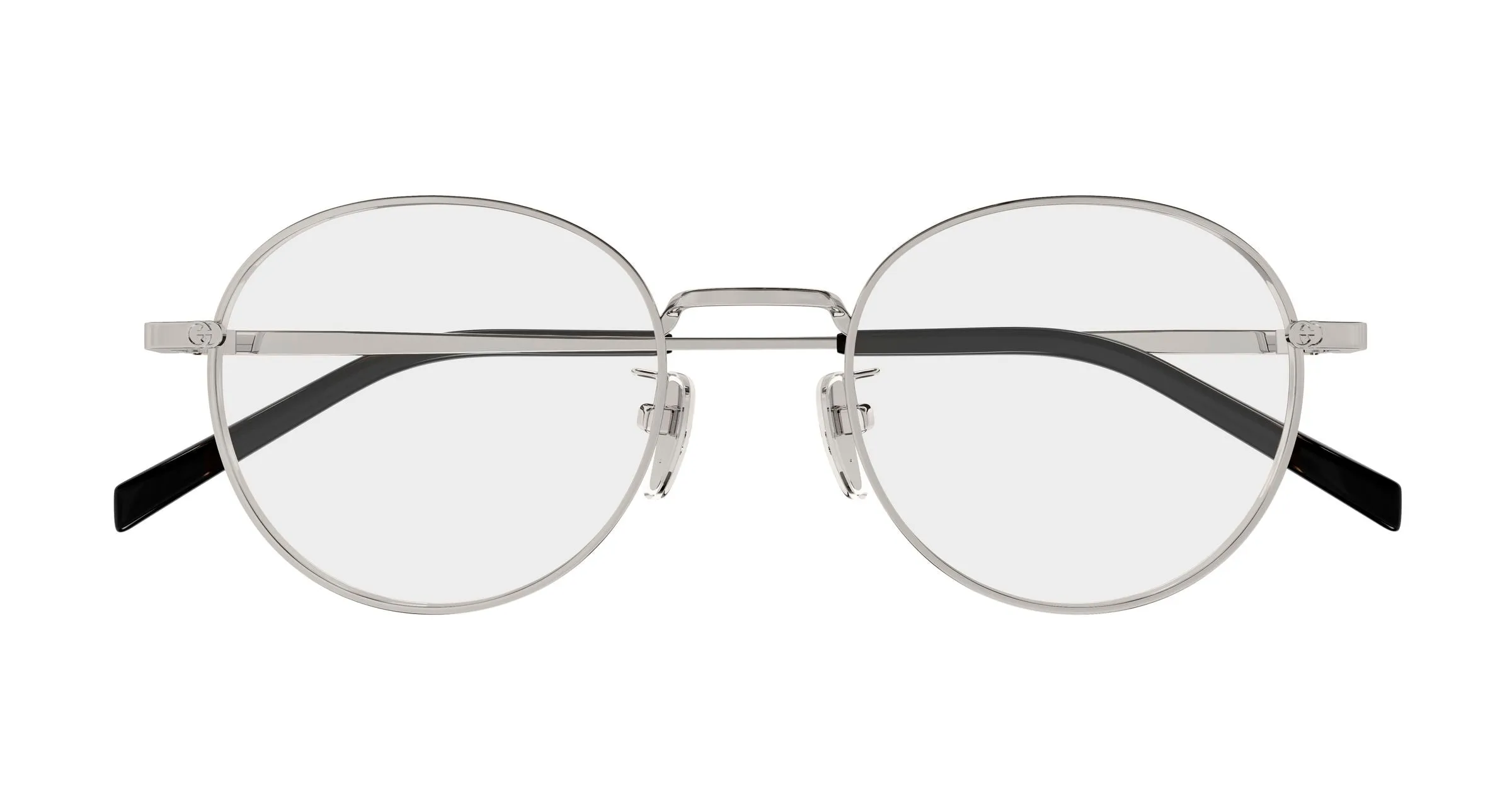 Gucci GG2004OA 003 Montature da vista Metallo Rutenio Trasparente Rotonda - immagine 2