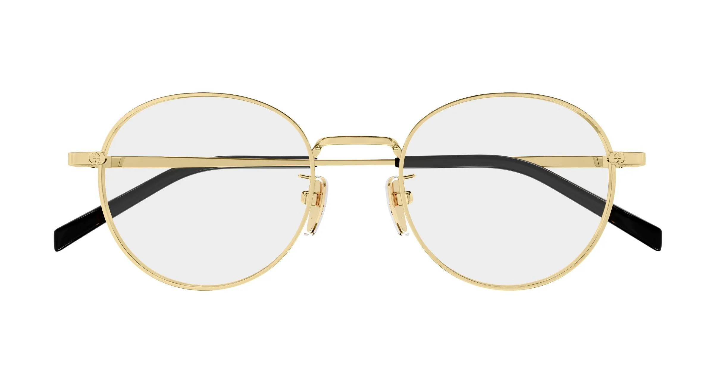 Gucci GG2004OA 002 Montature da vista Metallo Oro Trasparente Rotonda - immagine 2