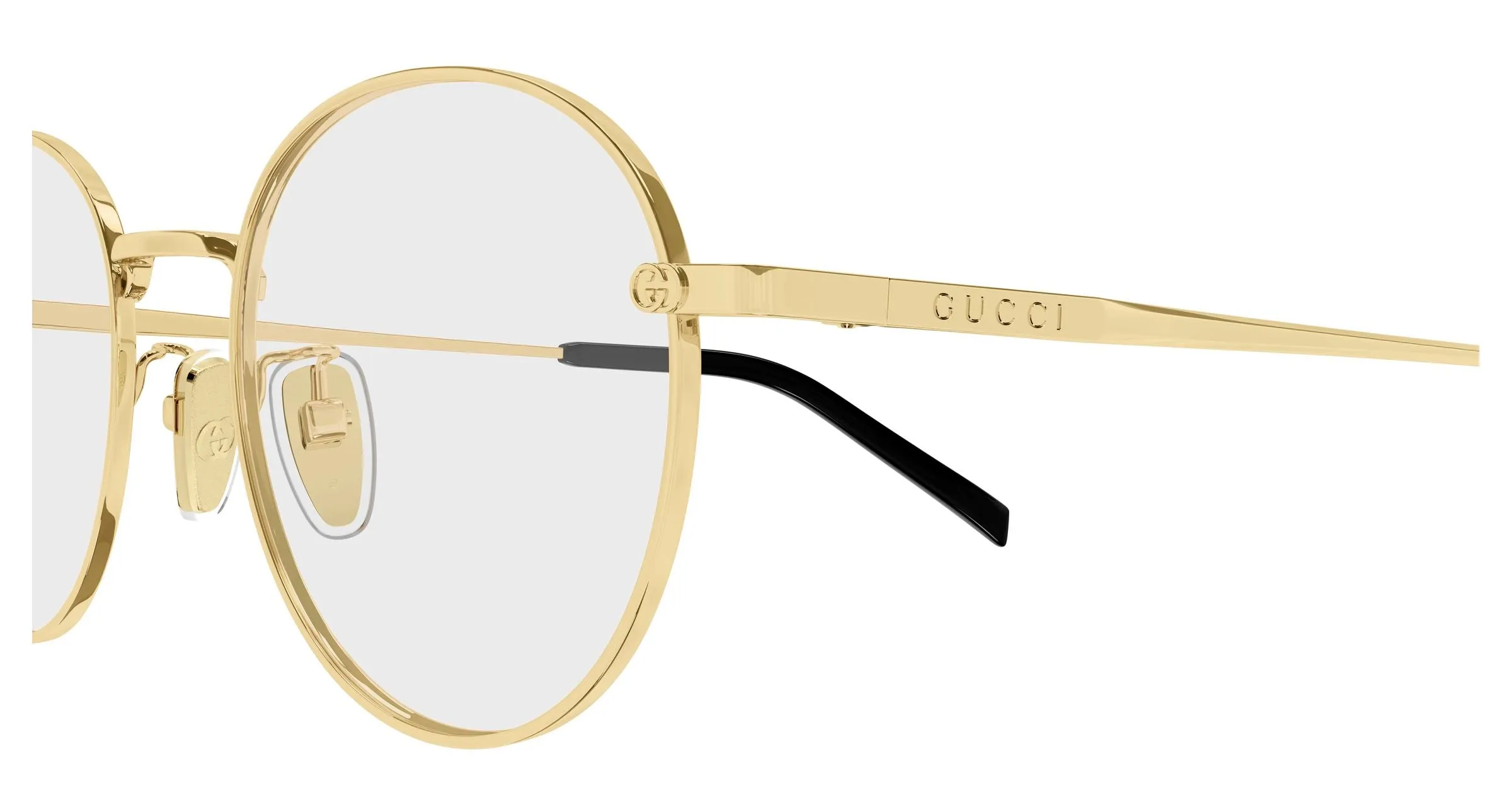 Gucci GG2004OA 002 Montature da vista Metallo Oro Trasparente Rotonda - immagine 3
