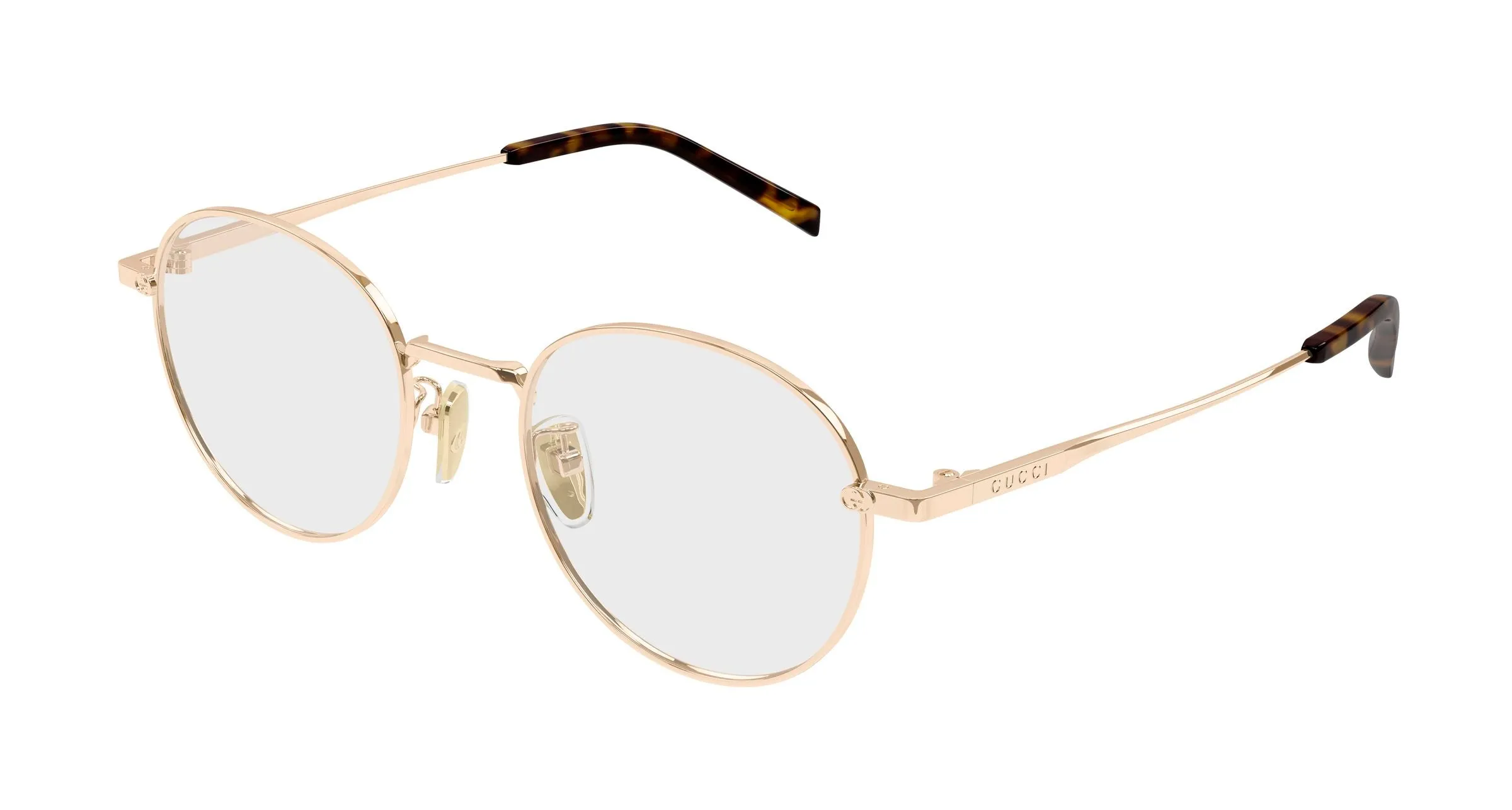 Gucci GG2004OA 001 Montature da vista Metallo Oro Trasparente Rotonda - immagine 1