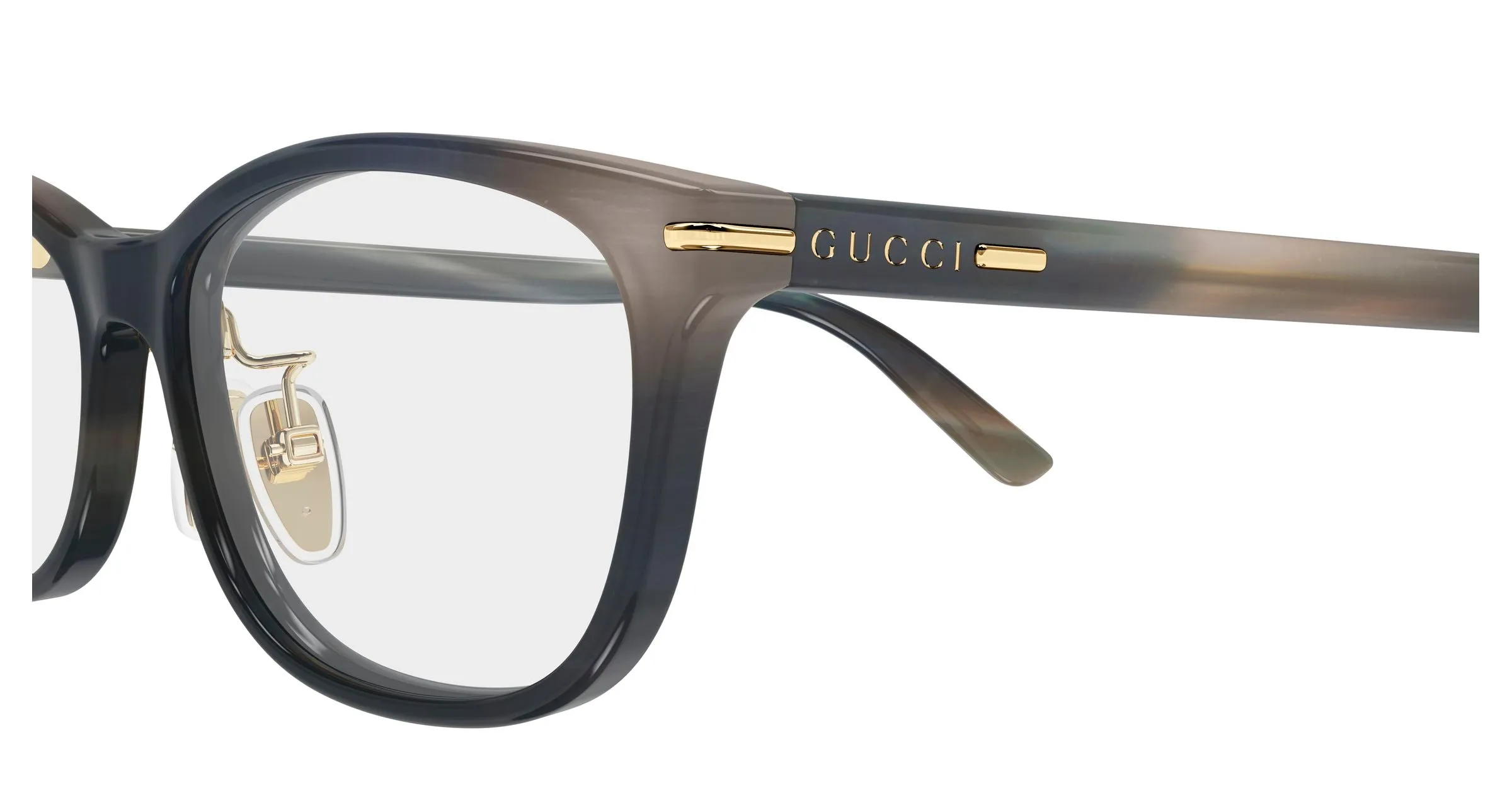 Gucci GG2003OJ 004 Montature da vista Acetato Havana Trasparente Squadrata - immagine 3