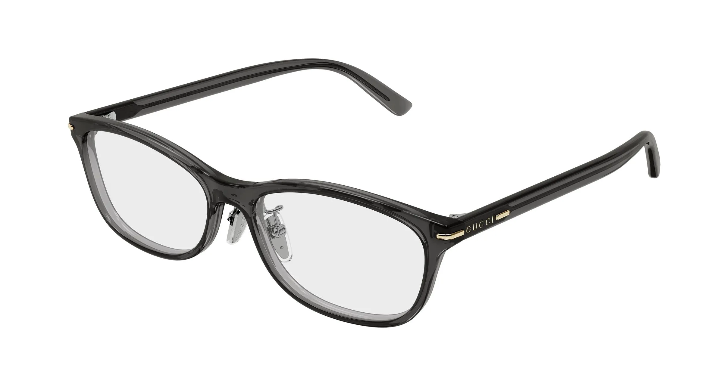 Gucci GG2003OJ 003 Montature da vista Acetato Grigio Trasparente Squadrata - immagine 1