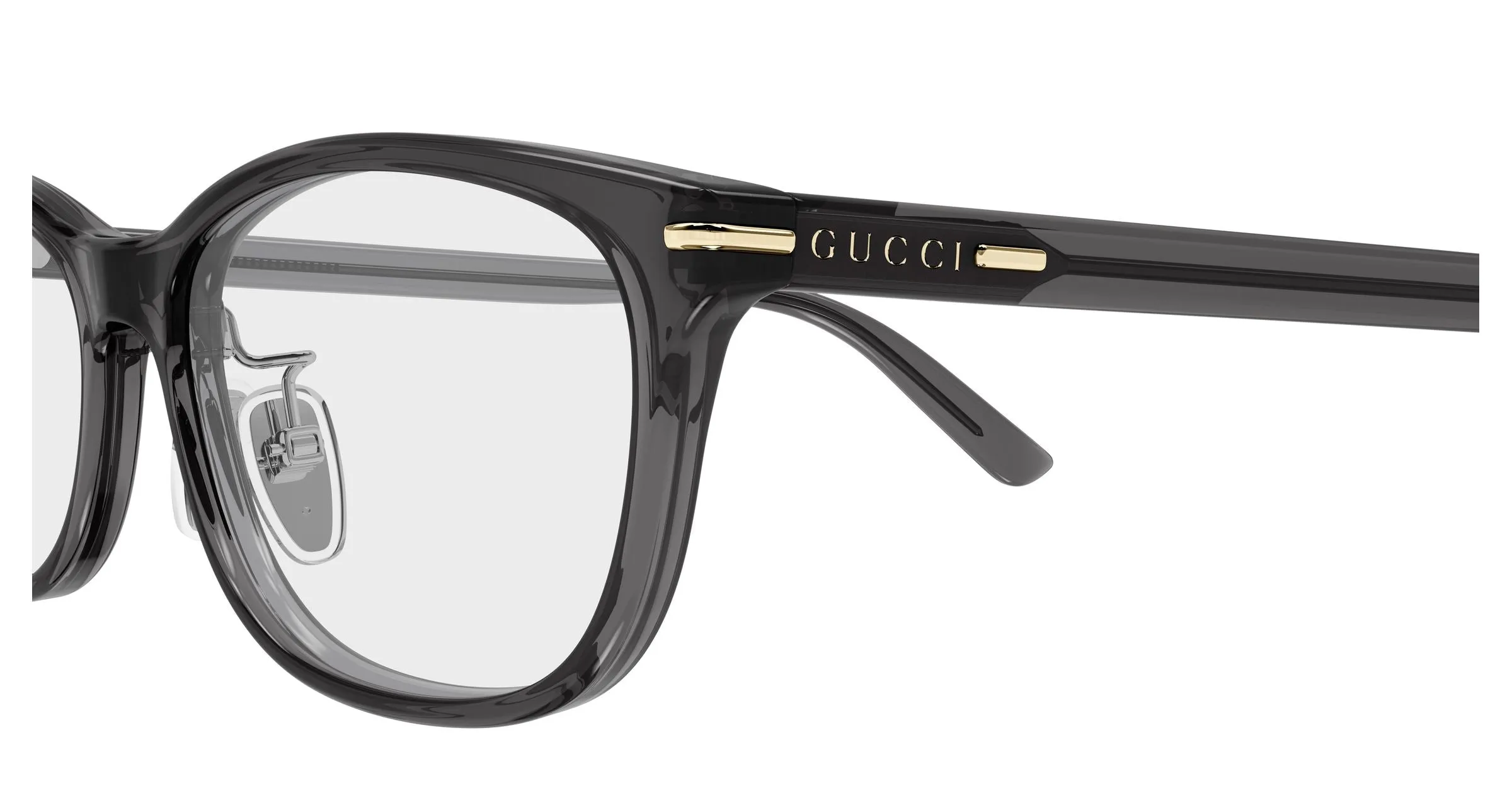Gucci GG2003OJ 003 Montature da vista Acetato Grigio Trasparente Squadrata - immagine 3