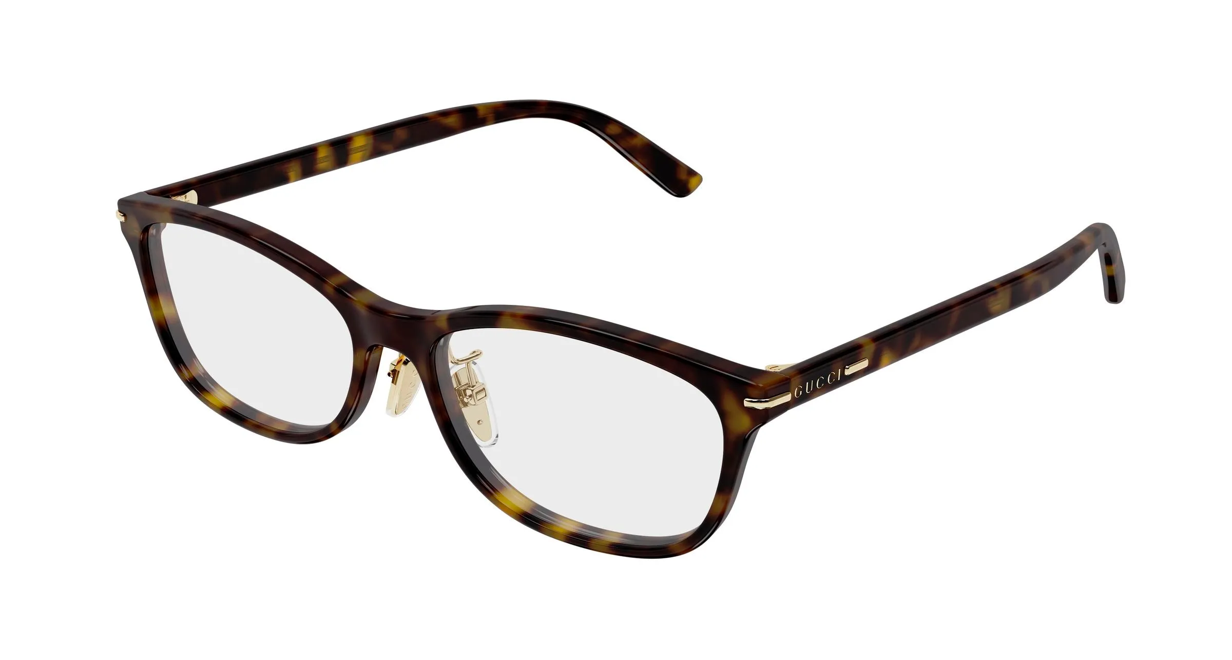 Gucci GG2003OJ 002 Montature da vista Acetato Havana Trasparente Squadrata - immagine 1