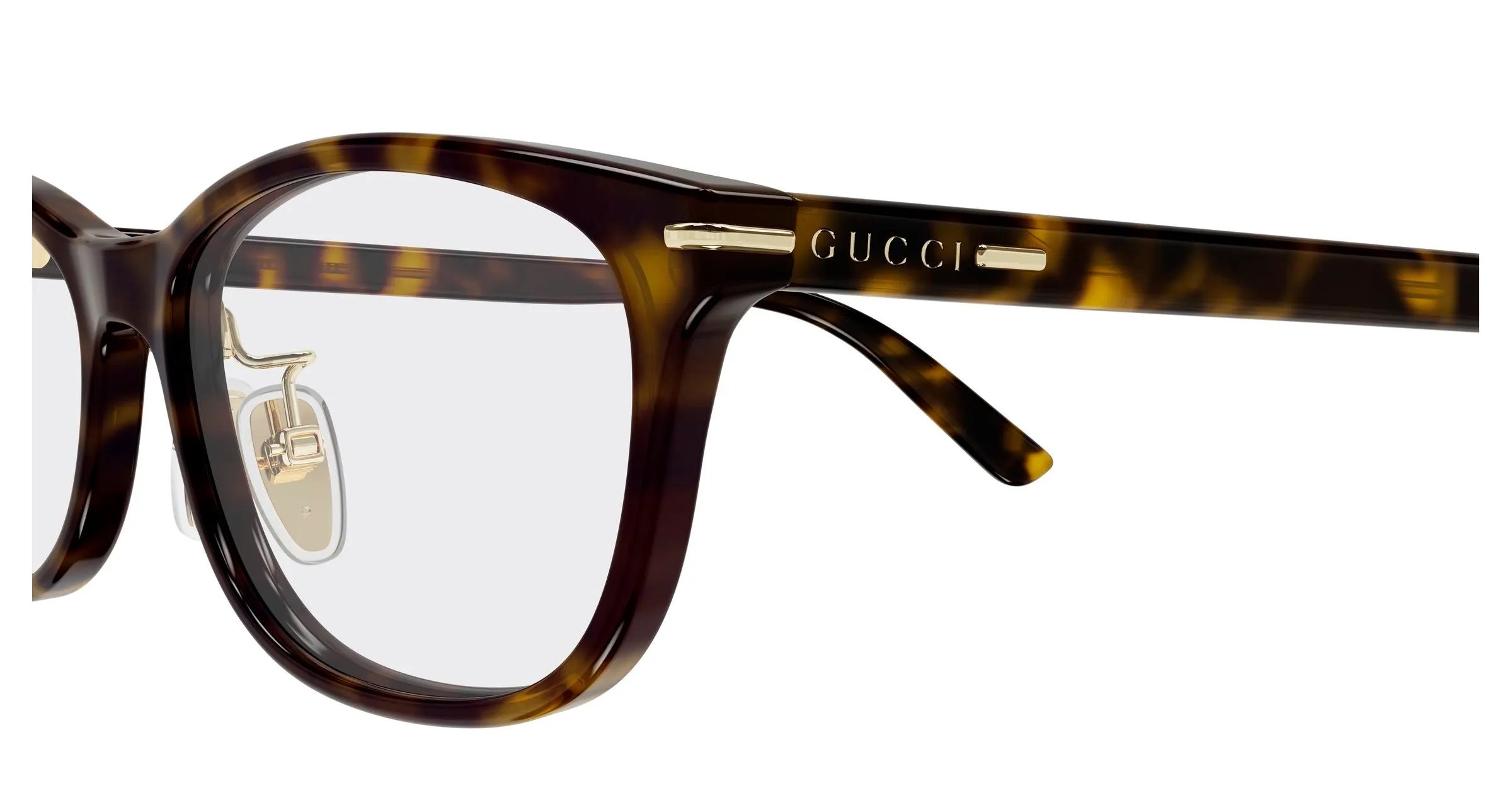 Gucci GG2003OJ 002 Montature da vista Acetato Havana Trasparente Squadrata - immagine 3