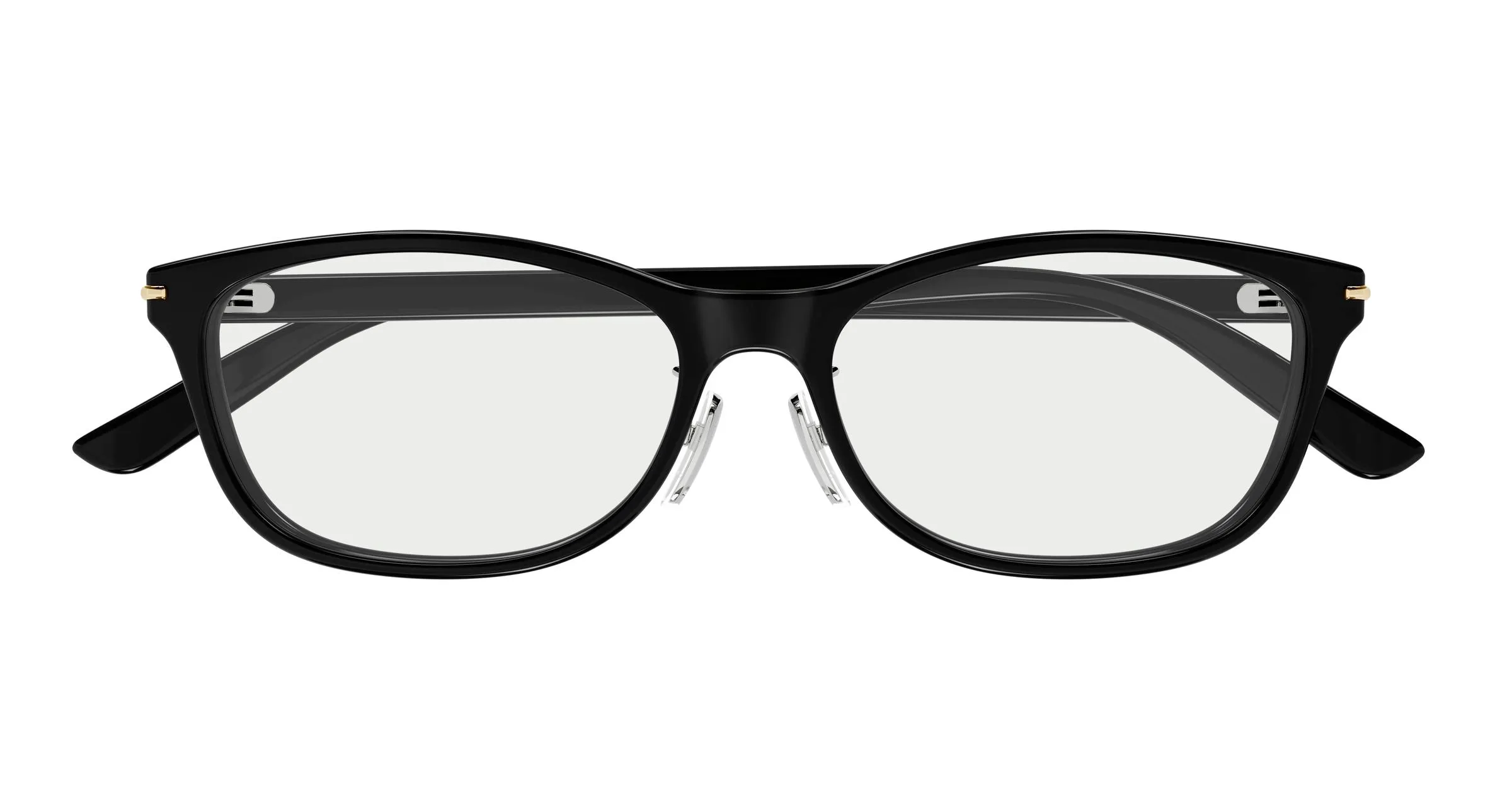 Gucci GG2003OJ 001 Montature da vista Acetato Nero Trasparente Squadrata - immagine 2
