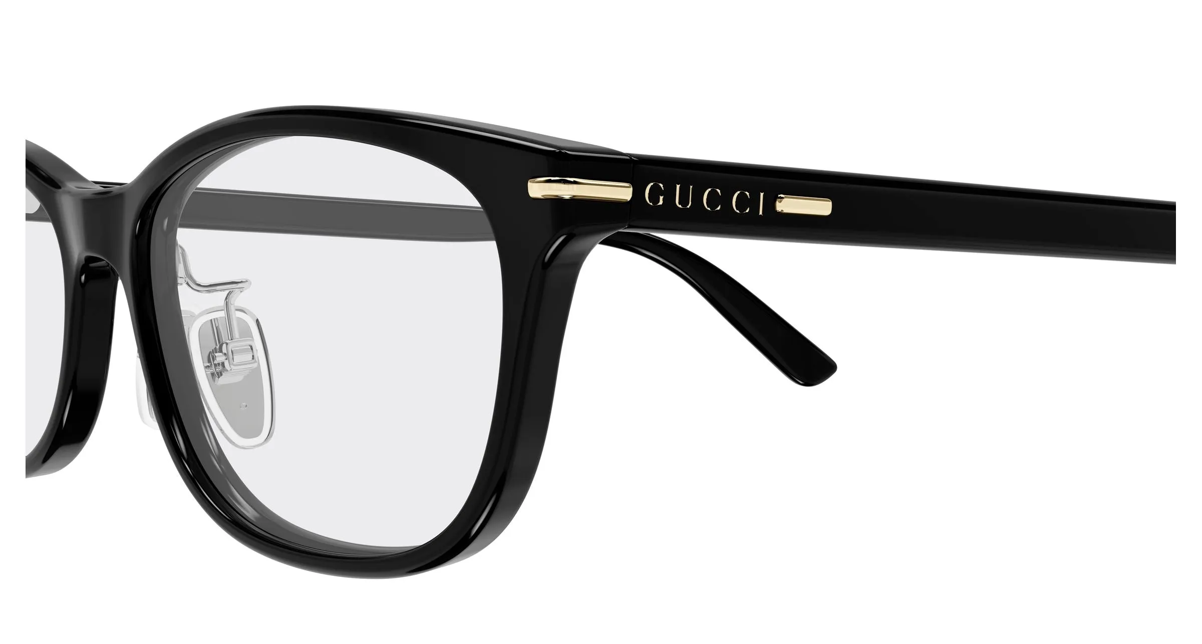 Gucci GG2003OJ 001 Montature da vista Acetato Nero Trasparente Squadrata - immagine 3