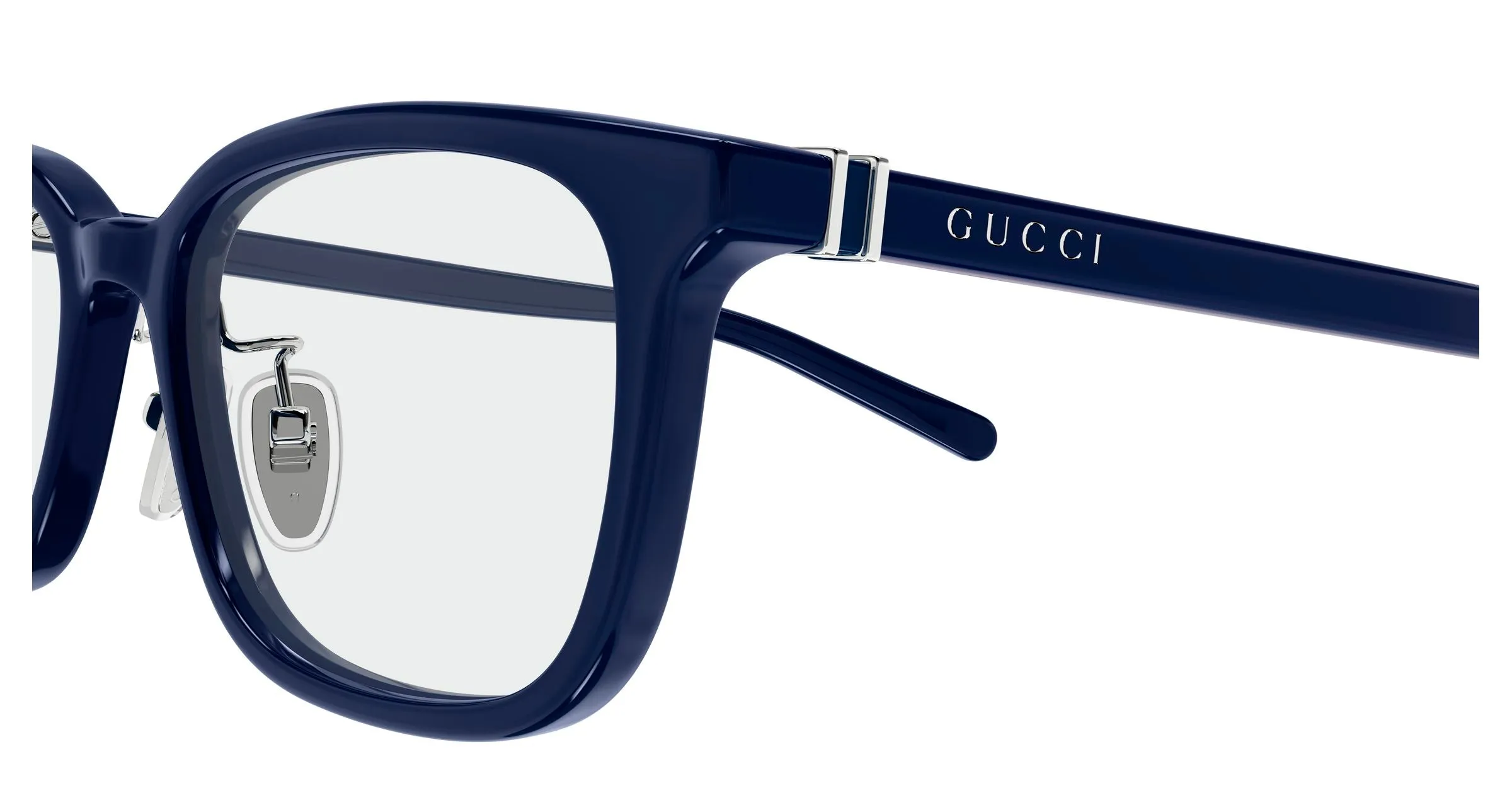 Gucci GG2002OJ 003 Montature da vista Acetato Blu Trasparente Squadrata - immagine 3
