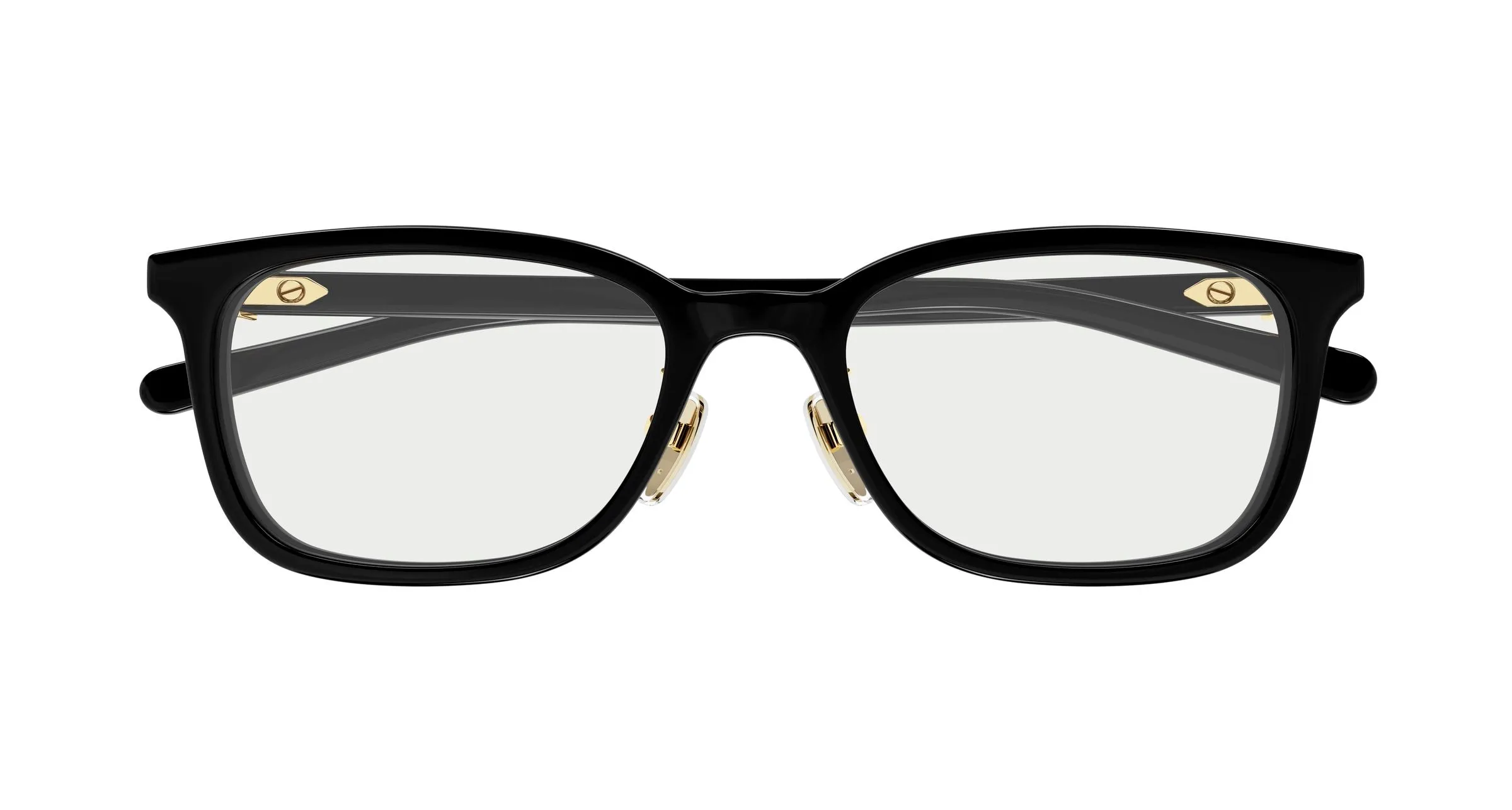 Gucci GG2002OJ 001 Montature da vista Acetato Nero Trasparente Squadrata - immagine 2