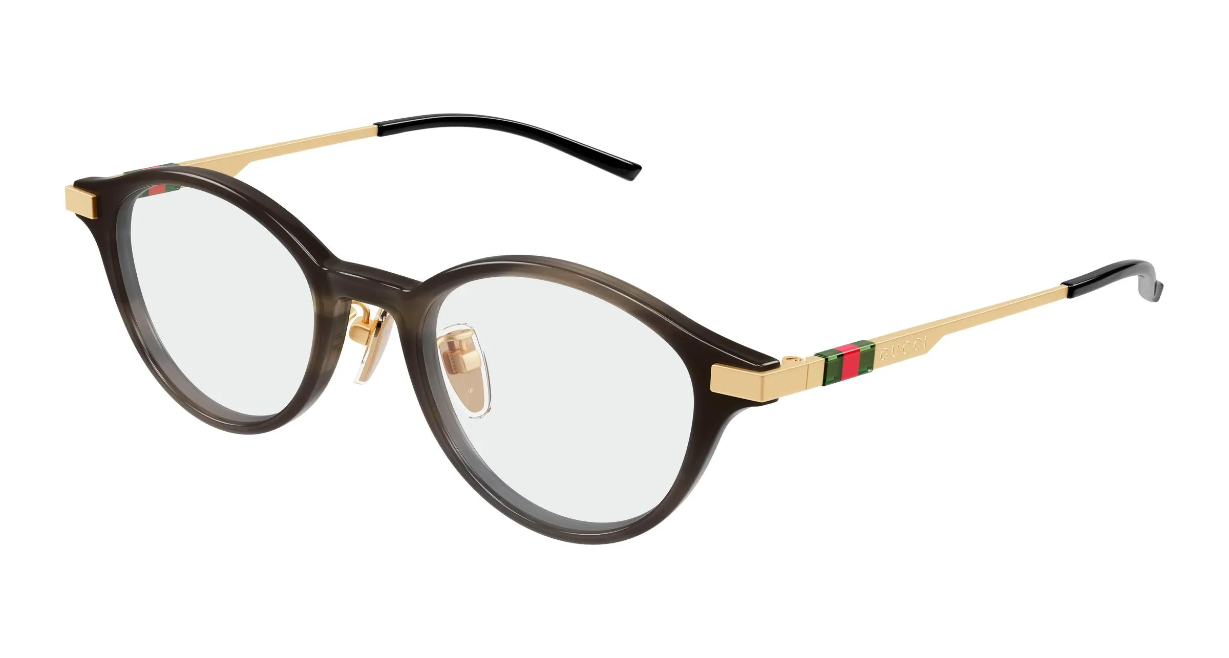 Gucci GG2000OJ 004 Montature da vista Acetato Havana Trasparente Rotonda - immagine 1