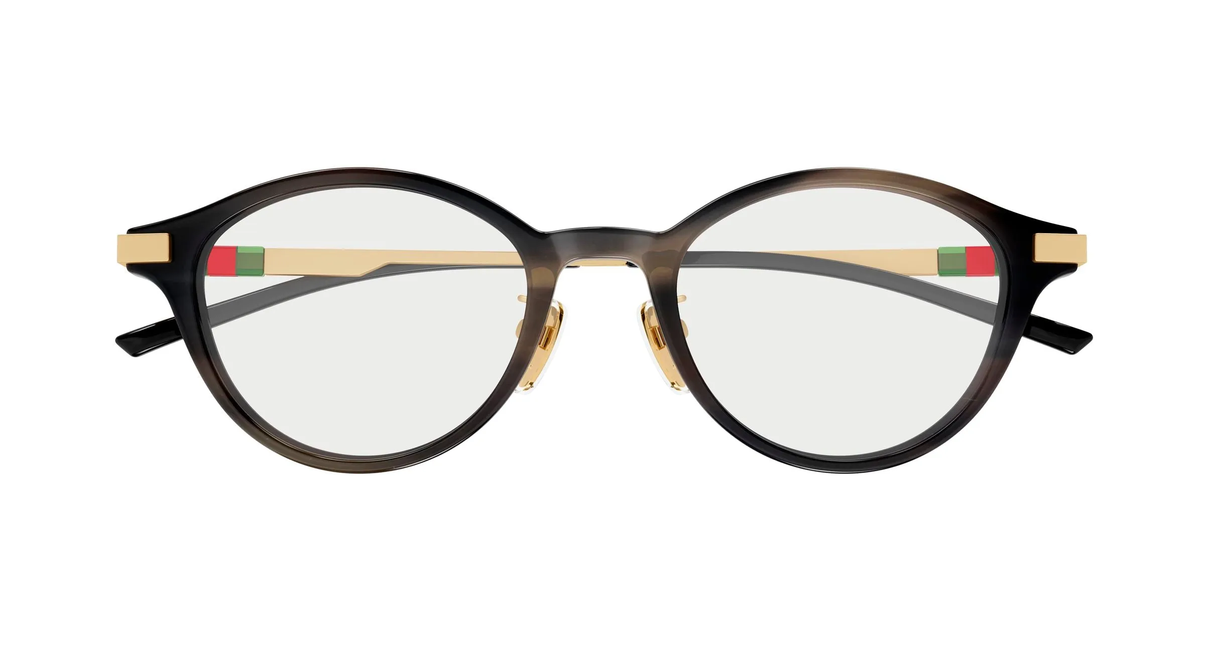 Gucci GG2000OJ 004 Montature da vista Acetato Havana Trasparente Rotonda - immagine 2