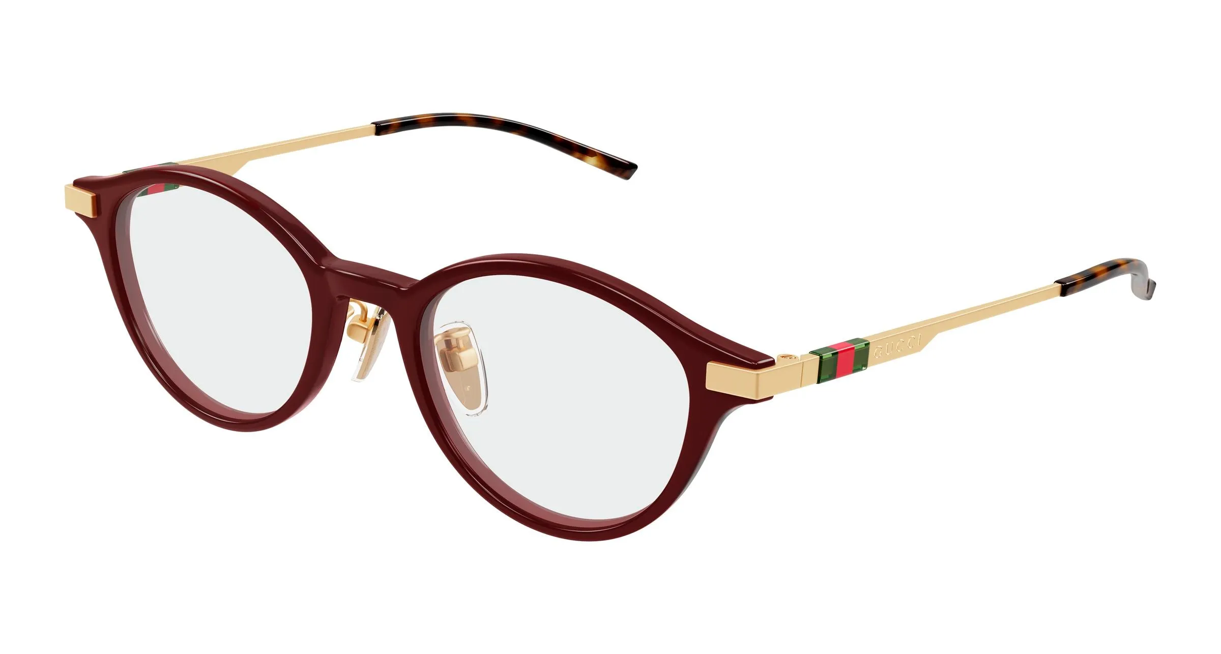 Gucci GG2000OJ 003 Montature da vista Acetato Bordeaux Trasparente Rotonda - immagine 1
