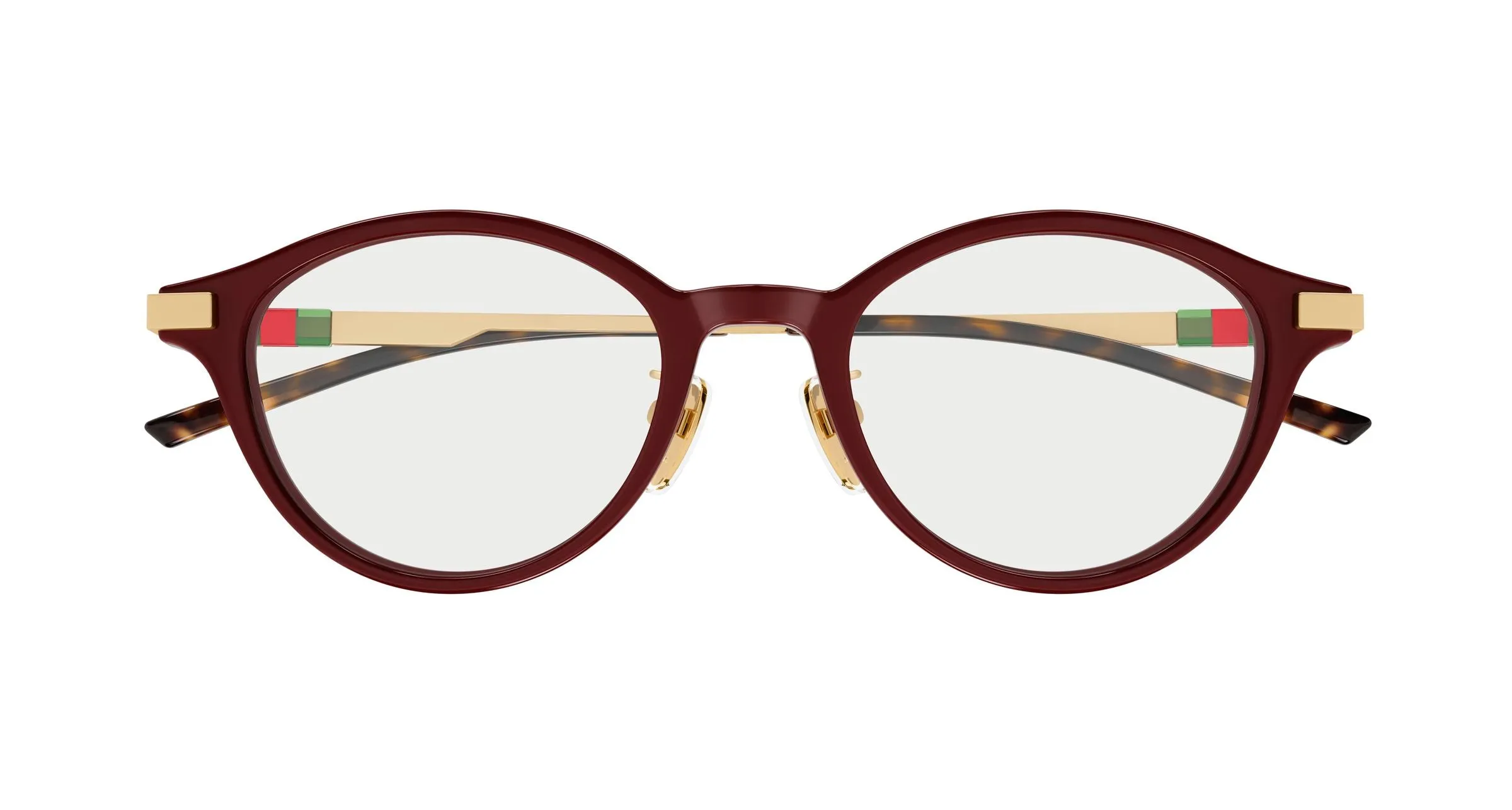 Gucci GG2000OJ 003 Montature da vista Acetato Bordeaux Trasparente Rotonda - immagine 2