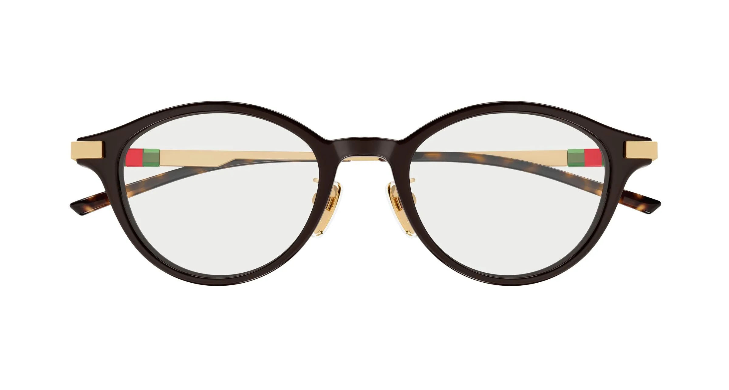 Gucci GG2000OJ 002 Montature da vista Acetato Marrone Trasparente Rotonda - immagine 2