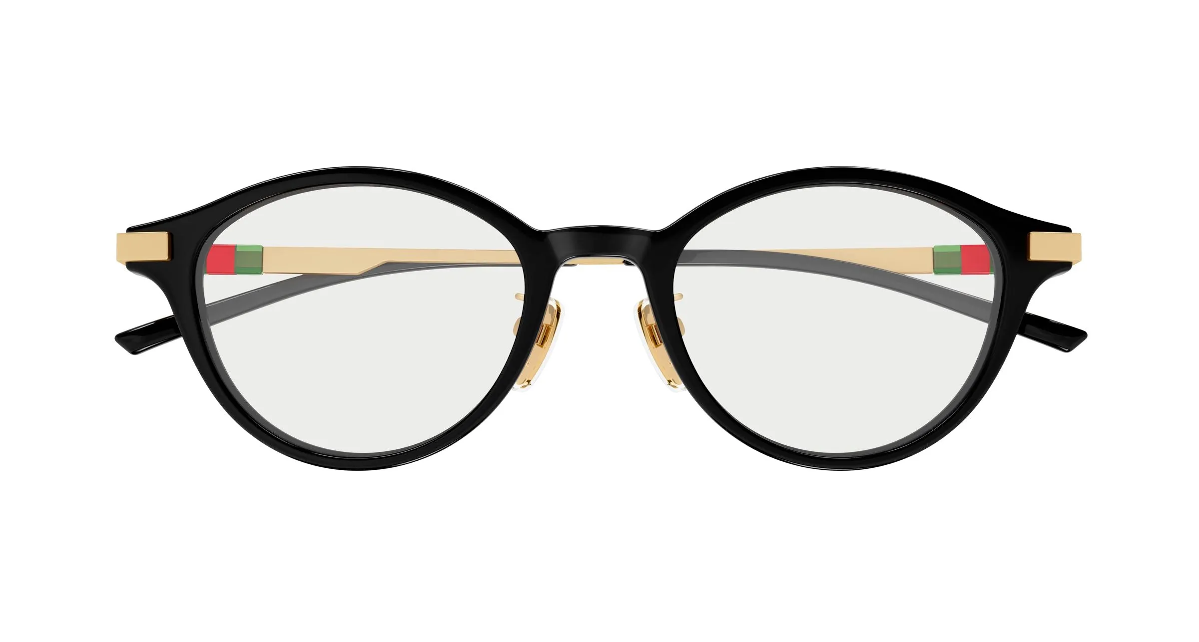 Gucci GG2000OJ 001 Montature da vista Acetato Nero Trasparente Rotonda - immagine 2