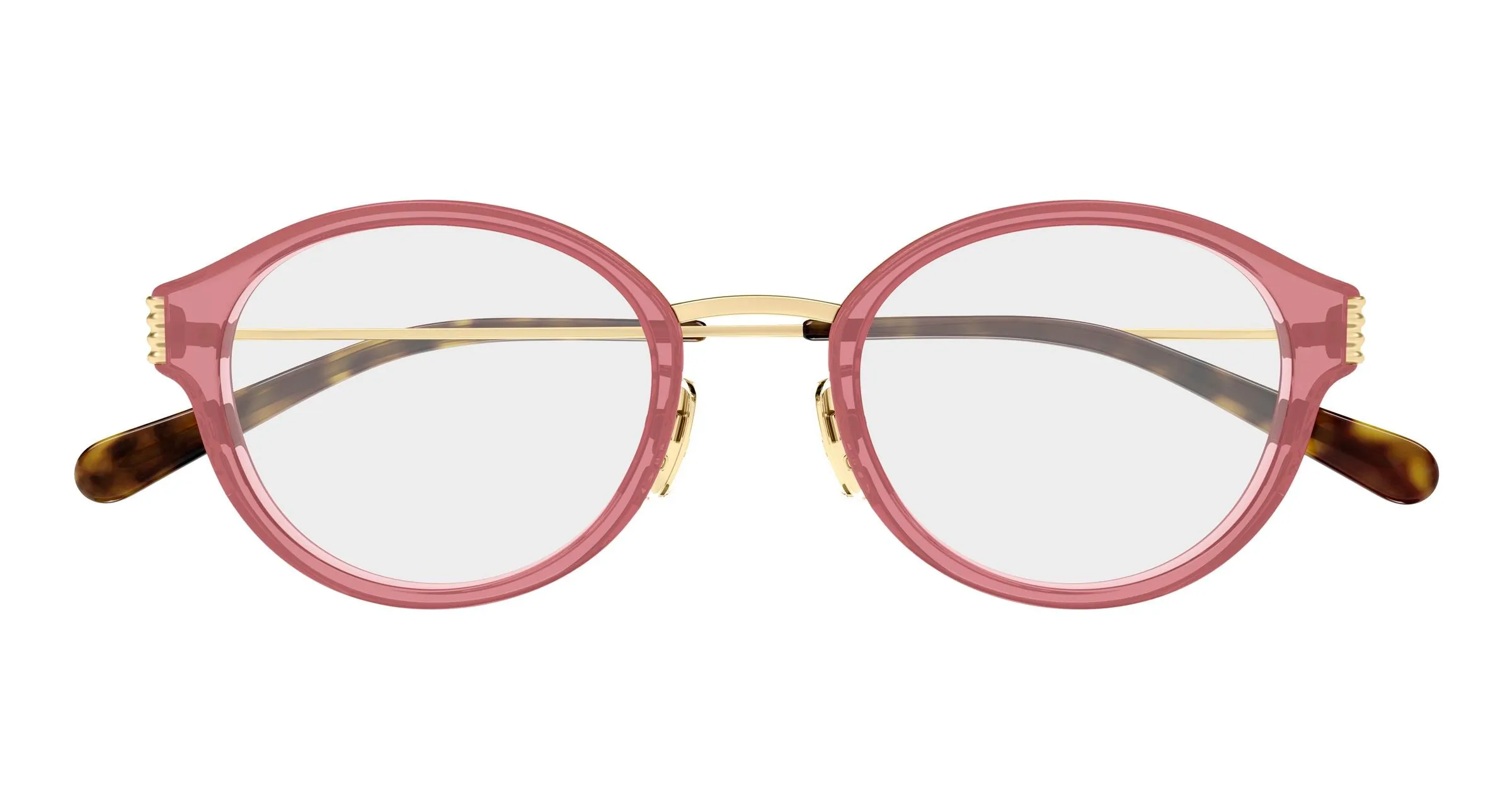 Gucci GG1999OJ 003 Montature da vista Acetato Rosso Trasparente Rotonda - immagine 2