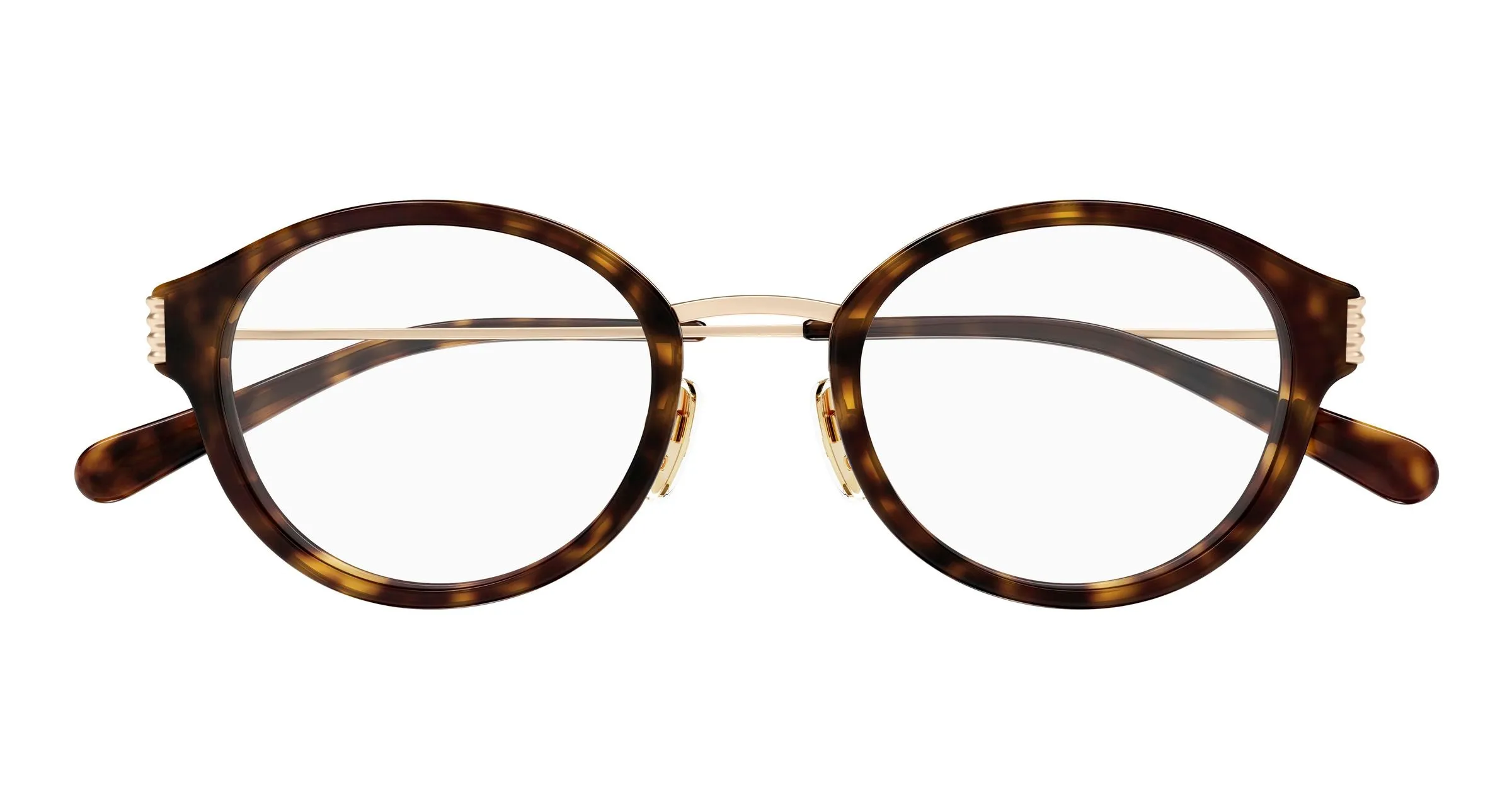 Gucci GG1999OJ 002 Montature da vista Acetato Havana Trasparente Rotonda - immagine 2