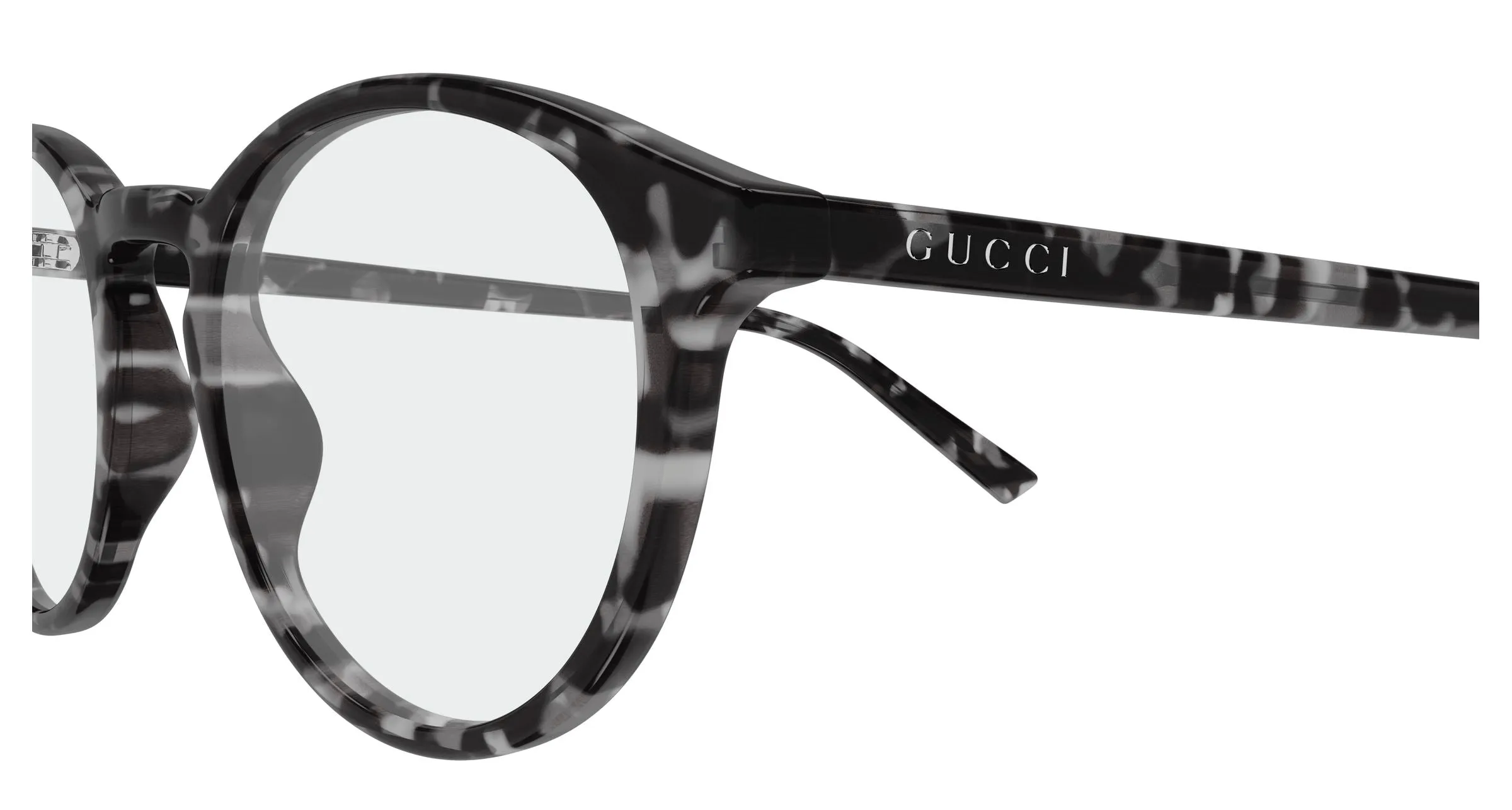 Gucci GG1998O 003 Montature da vista Acetato Havana Trasparente Rotonda - immagine 3