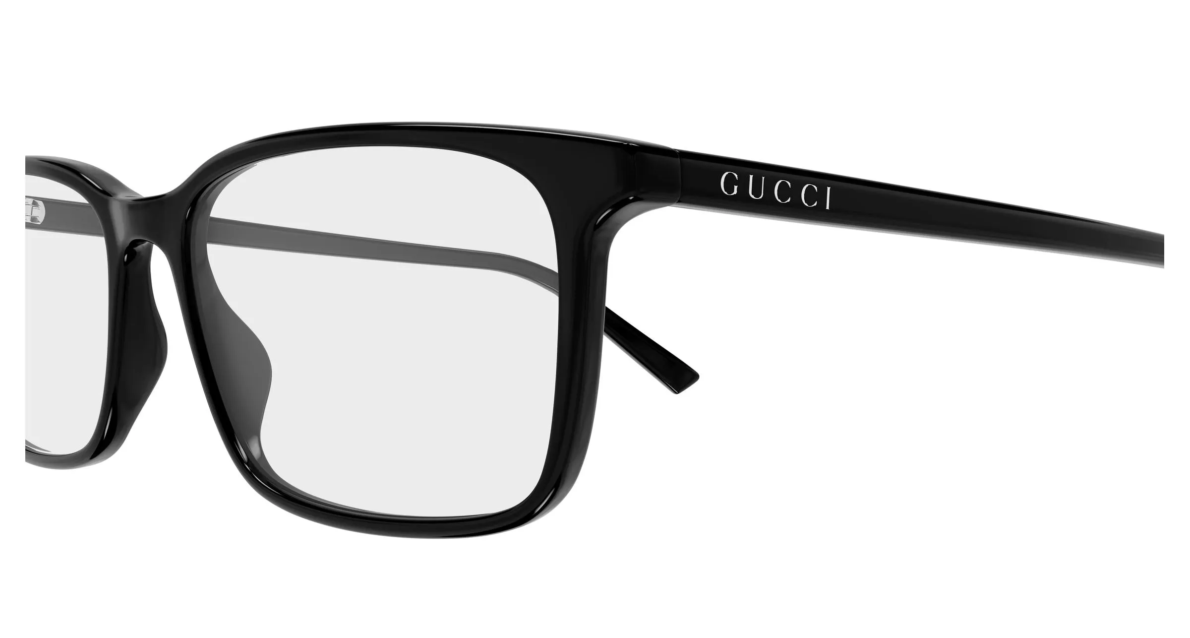 Gucci GG1997O 005 Montature da vista Acetato Nero Trasparente Squadrata - immagine 3
