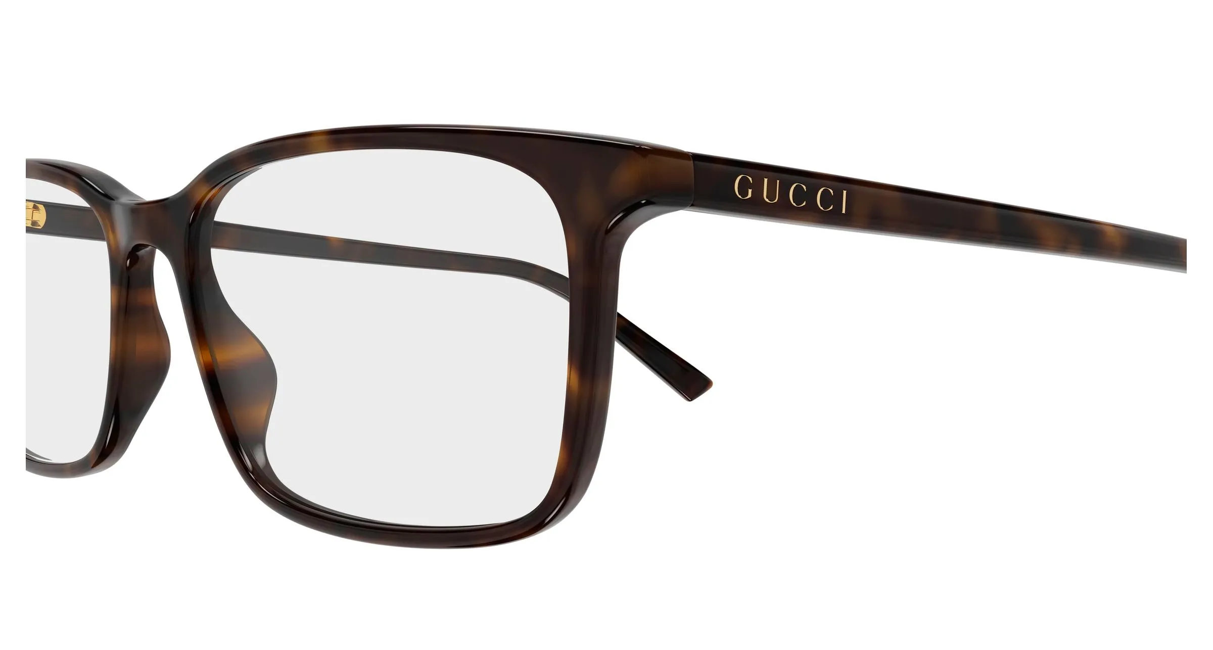 Gucci GG1997O 002 Montature da vista Acetato Havana Trasparente Squadrata - immagine 3