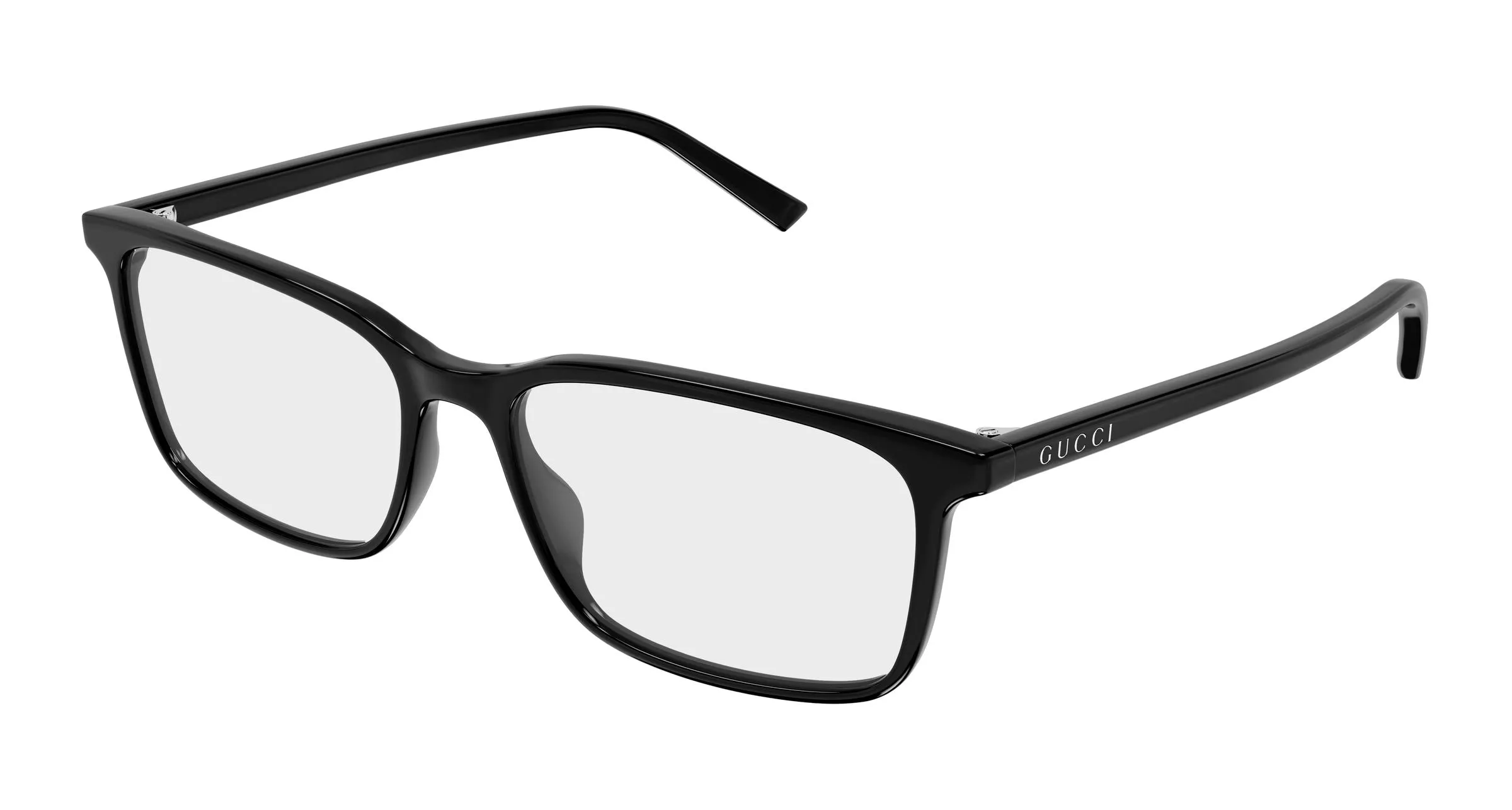 Gucci GG1997O 001 Montature da vista Acetato Nero Trasparente Squadrata - immagine 1