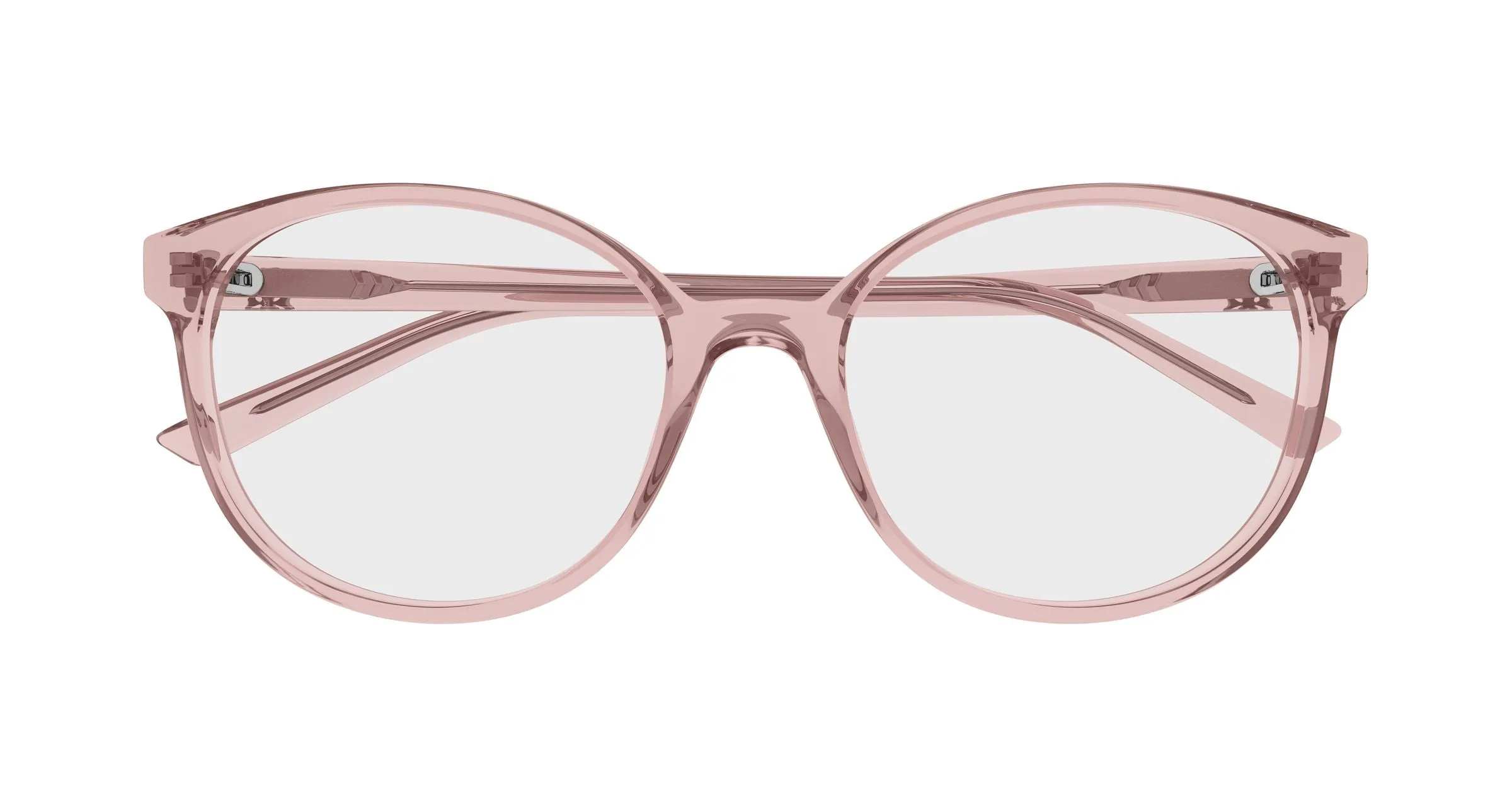 Gucci GG1996O 003 Montature da vista Acetato Rosa Trasparente Rotonda - immagine 2