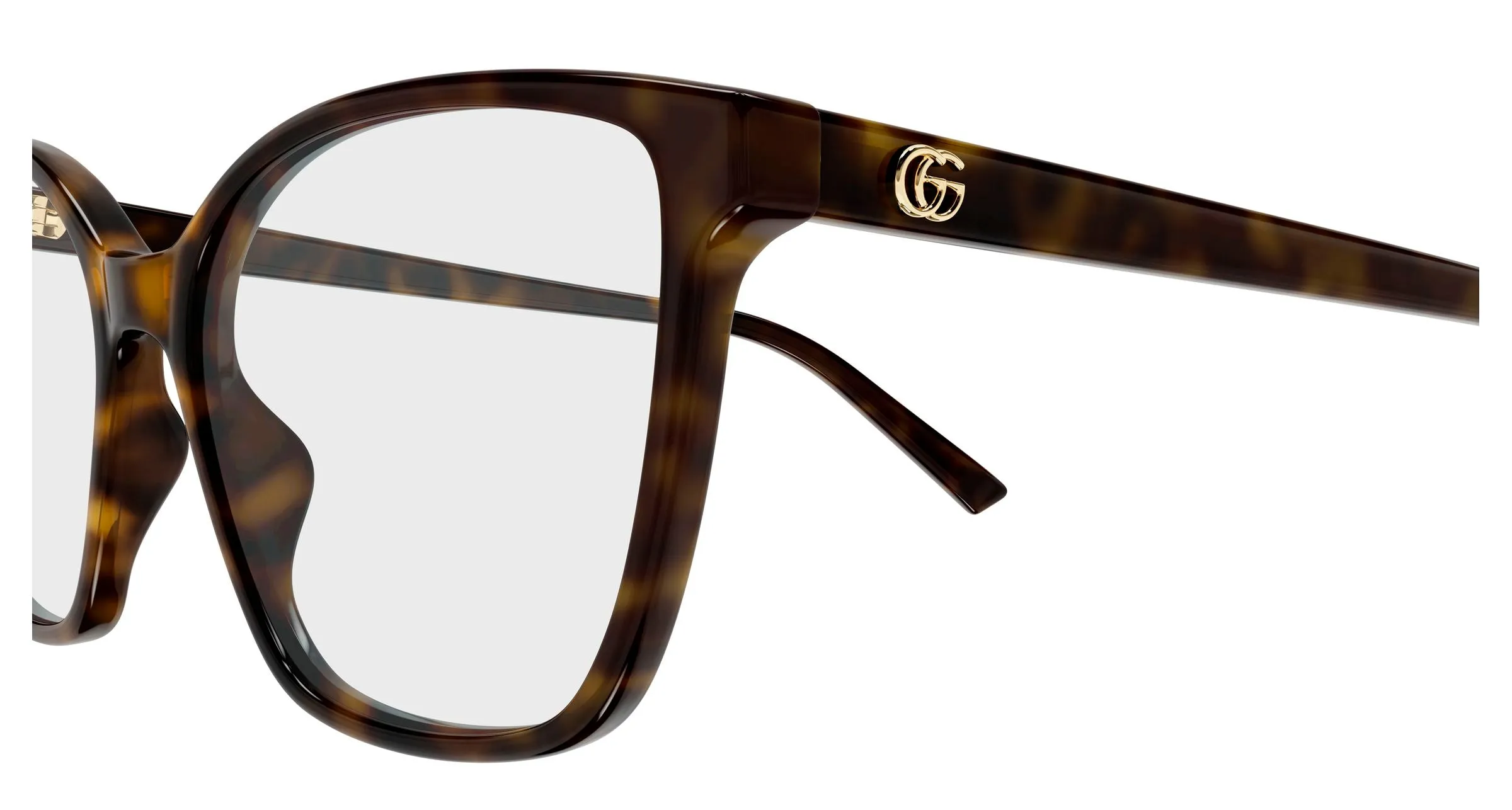 Gucci GG1995O 006 Montature da vista Acetato Havana Trasparente Cat Eye - immagine 3