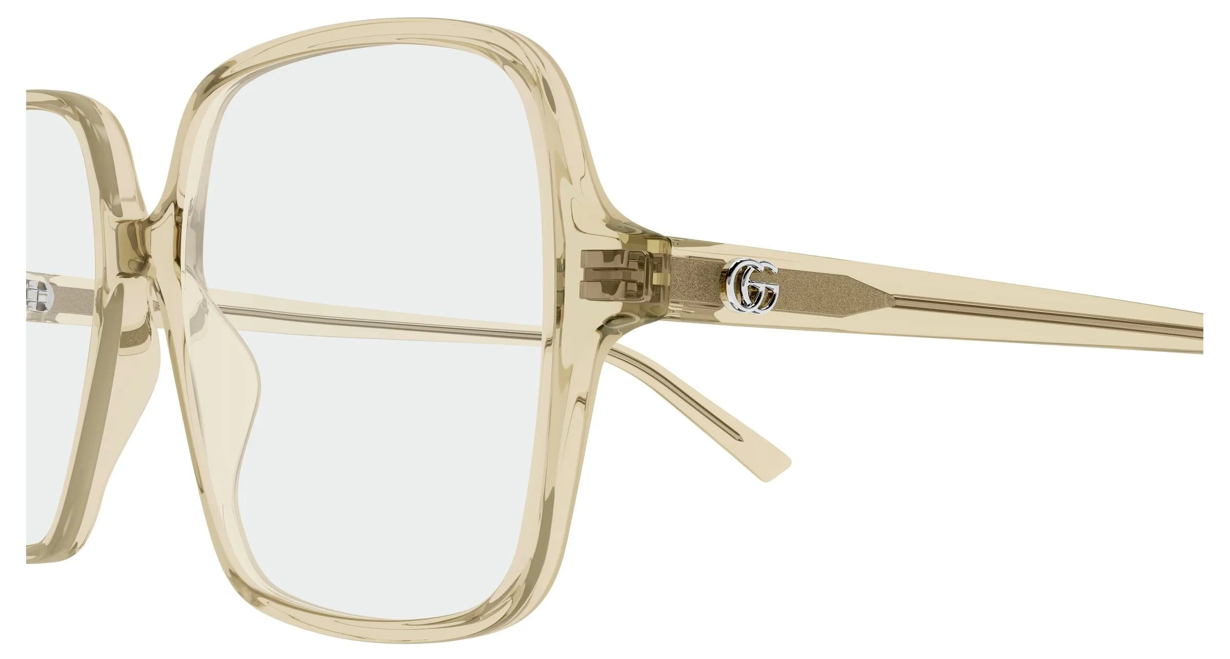 Gucci GG1994O 004 Montature da vista Acetato Giallo Trasparente Squadrata - immagine 3