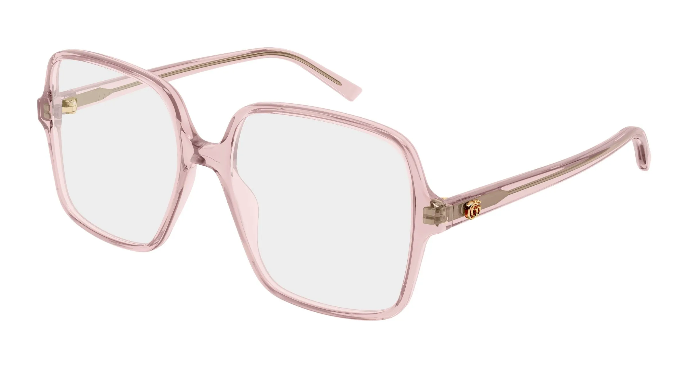 Gucci GG1994O 003 Montature da vista Acetato Rosa Trasparente Squadrata - immagine 1