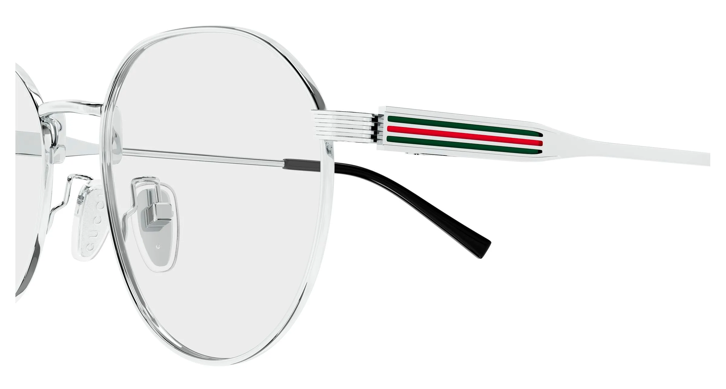 Gucci GG1993OK 001 Montature da vista Metallo Argento Trasparente Rotonda - immagine 3