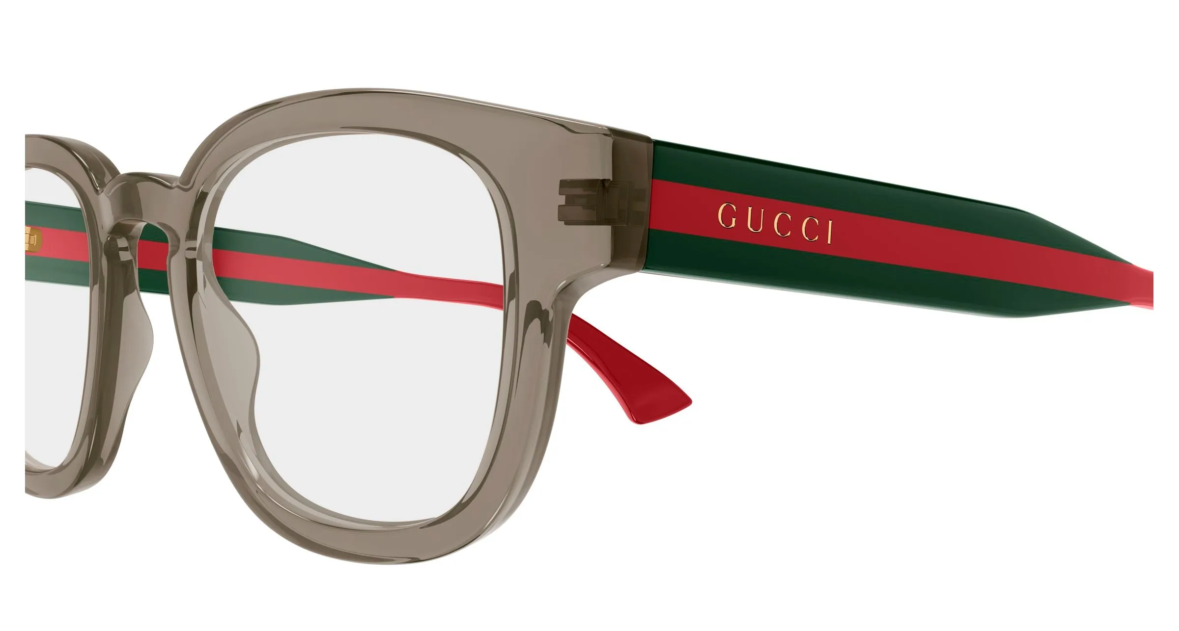 Gucci GG1992O 003 Montature da vista Acetato Marrone Trasparente Rotonda - immagine 3