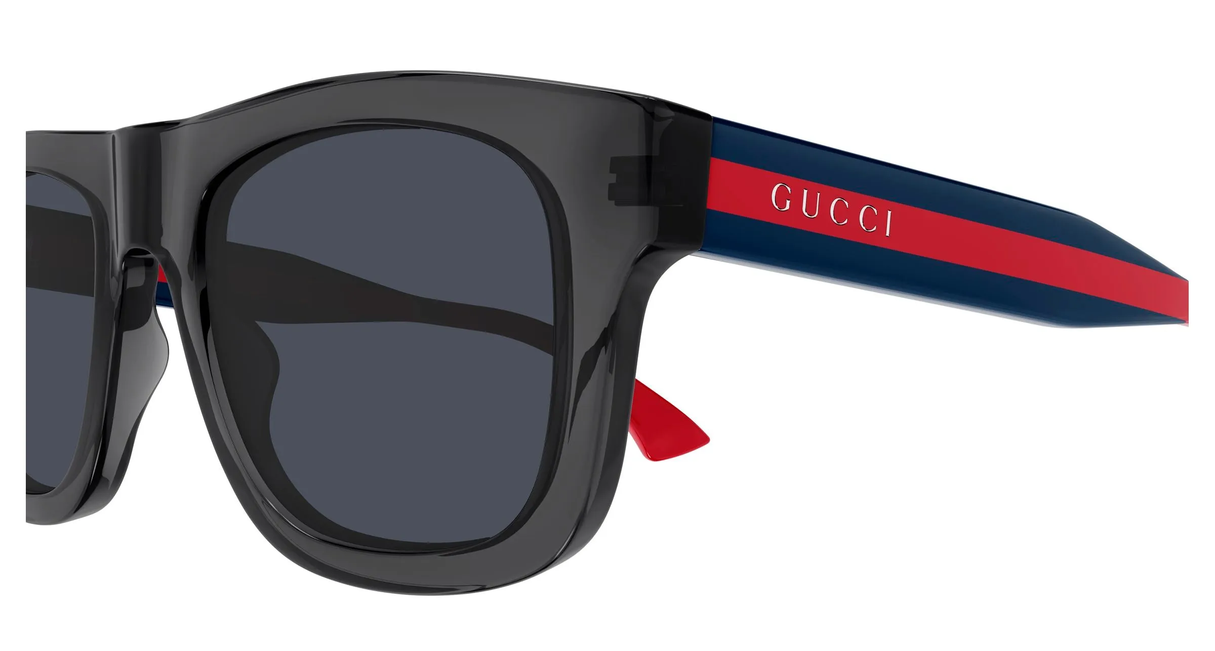 Gucci GG1991S 004 Occhiali da sole Acetato Grigio Blu Squadrata - immagine 3