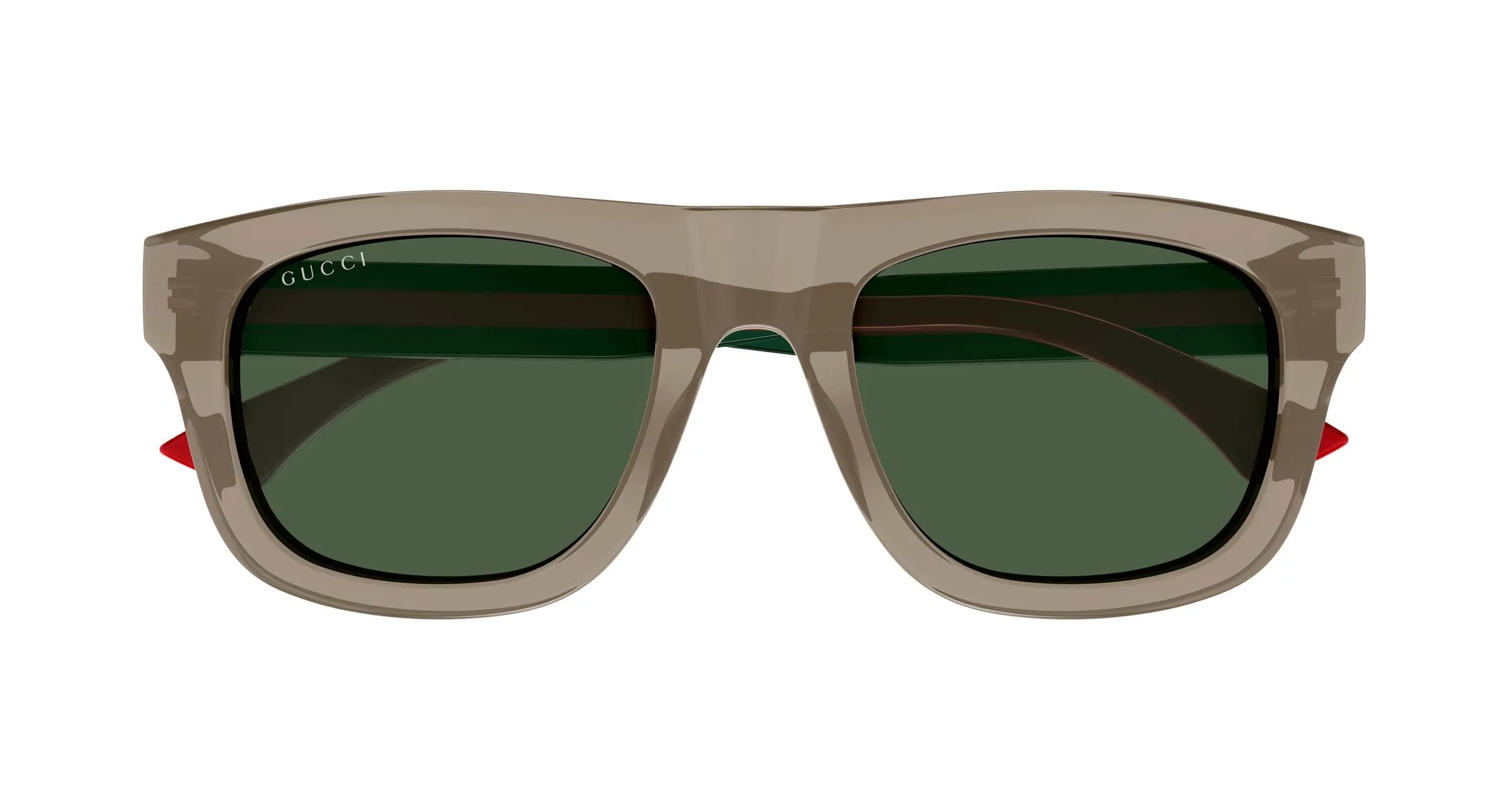 Gucci GG1991S 003 Occhiali da sole Acetato Marrone Verde Squadrata - immagine 2