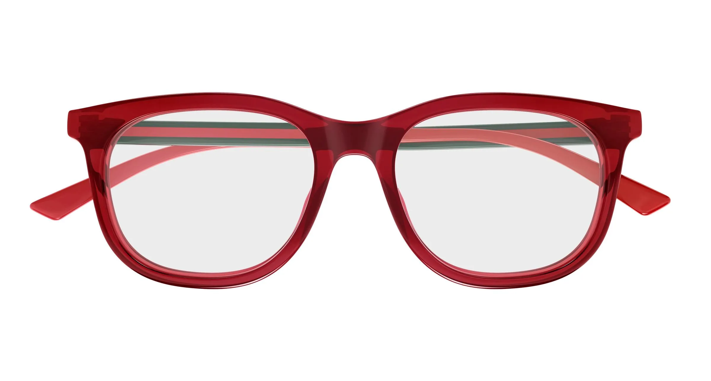 Gucci GG1990O 004 Montature da vista Acetato Bordeaux Trasparente Squadrata - immagine 2