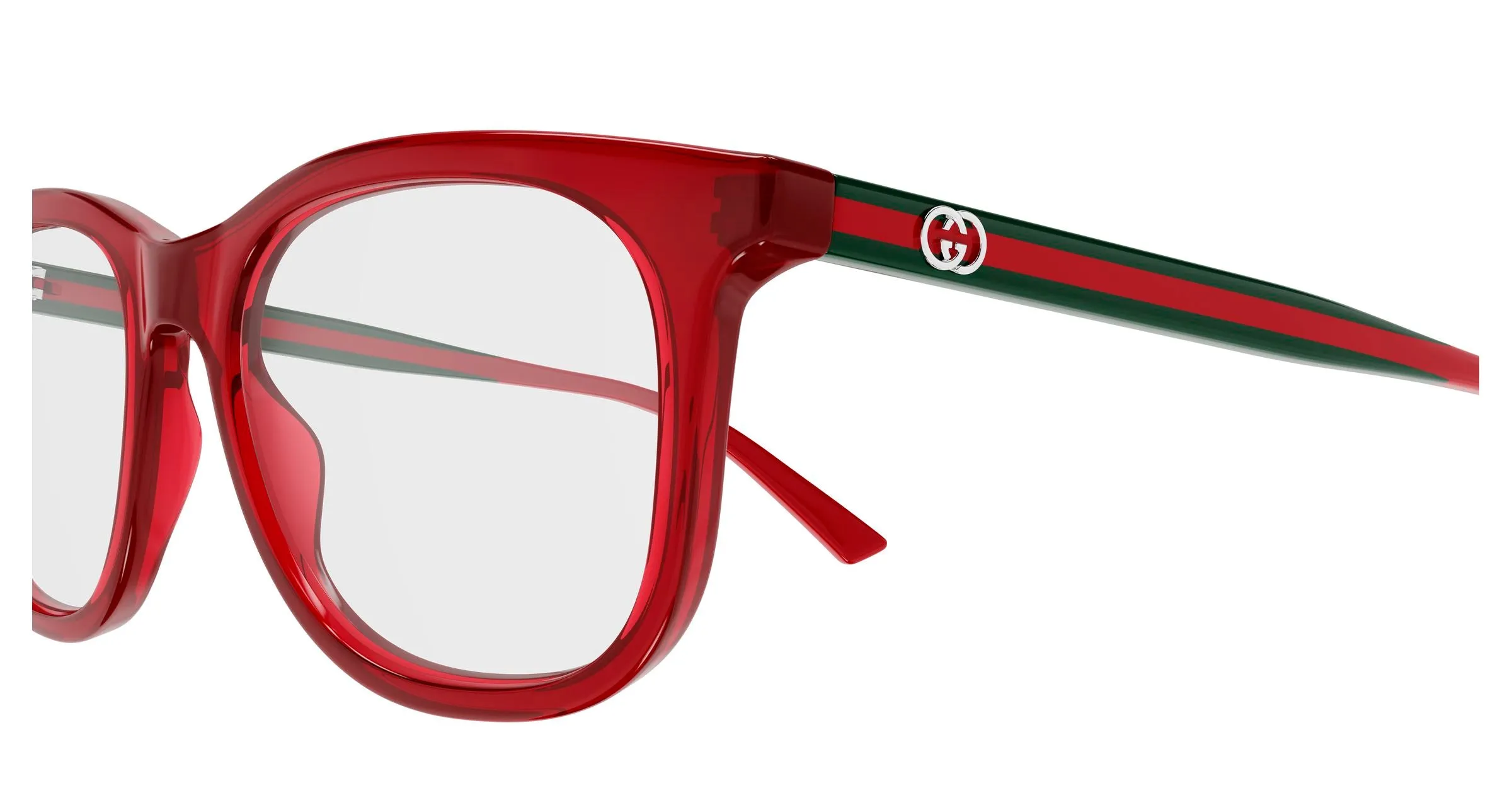 Gucci GG1990O 004 Montature da vista Acetato Bordeaux Trasparente Squadrata - immagine 3