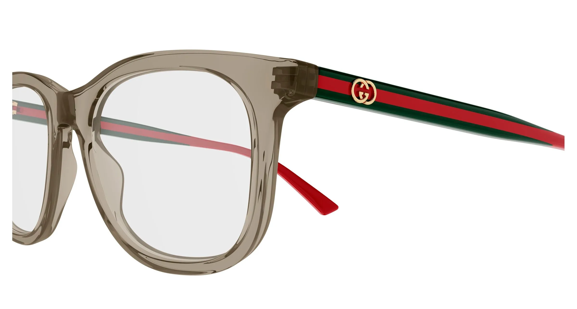 Gucci GG1990O 003 Montature da vista Acetato Marrone Trasparente Squadrata - immagine 3