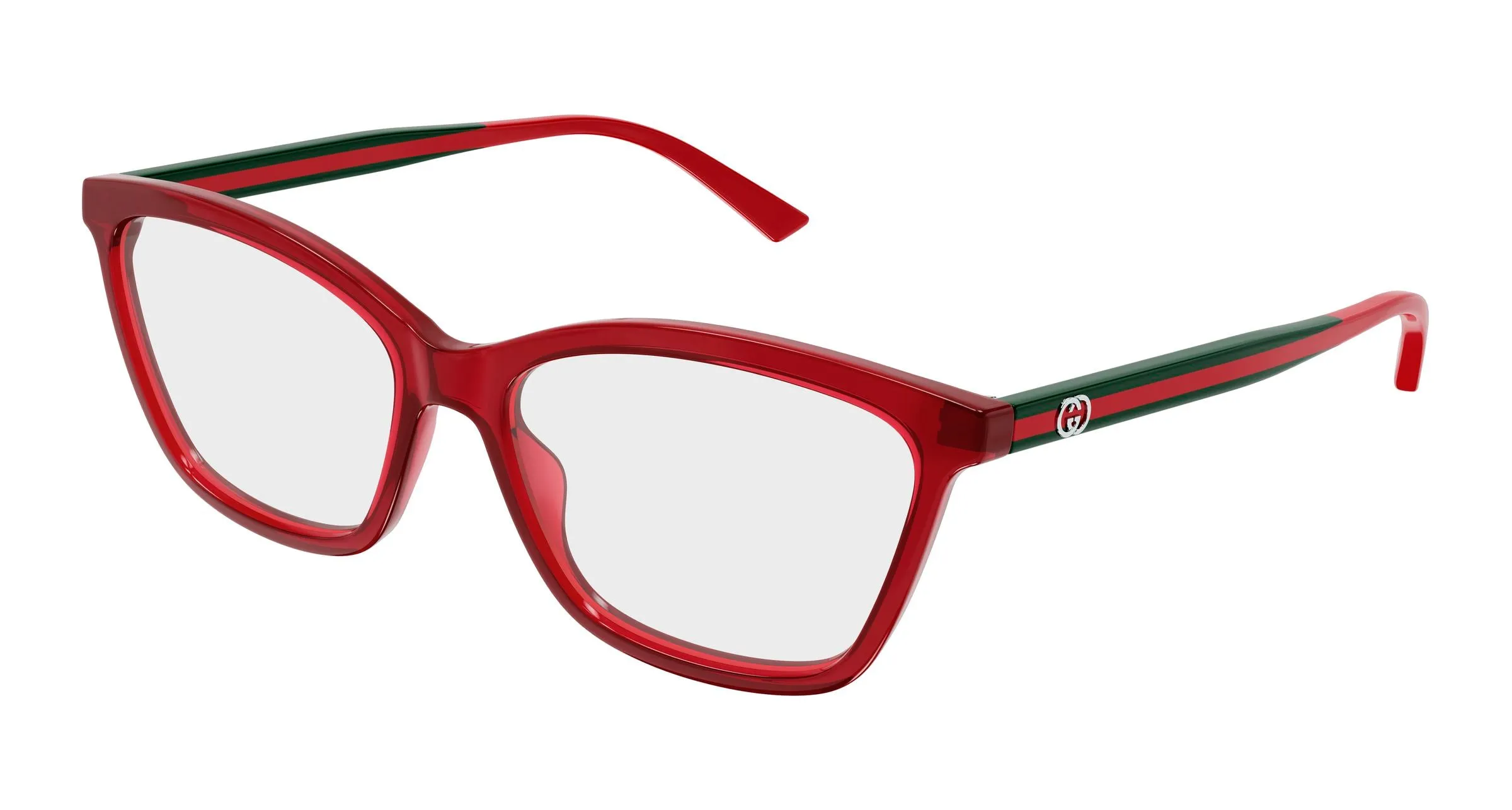 Gucci GG1989O 004 Montature da vista Acetato Bordeaux Trasparente Cat Eye - immagine 1