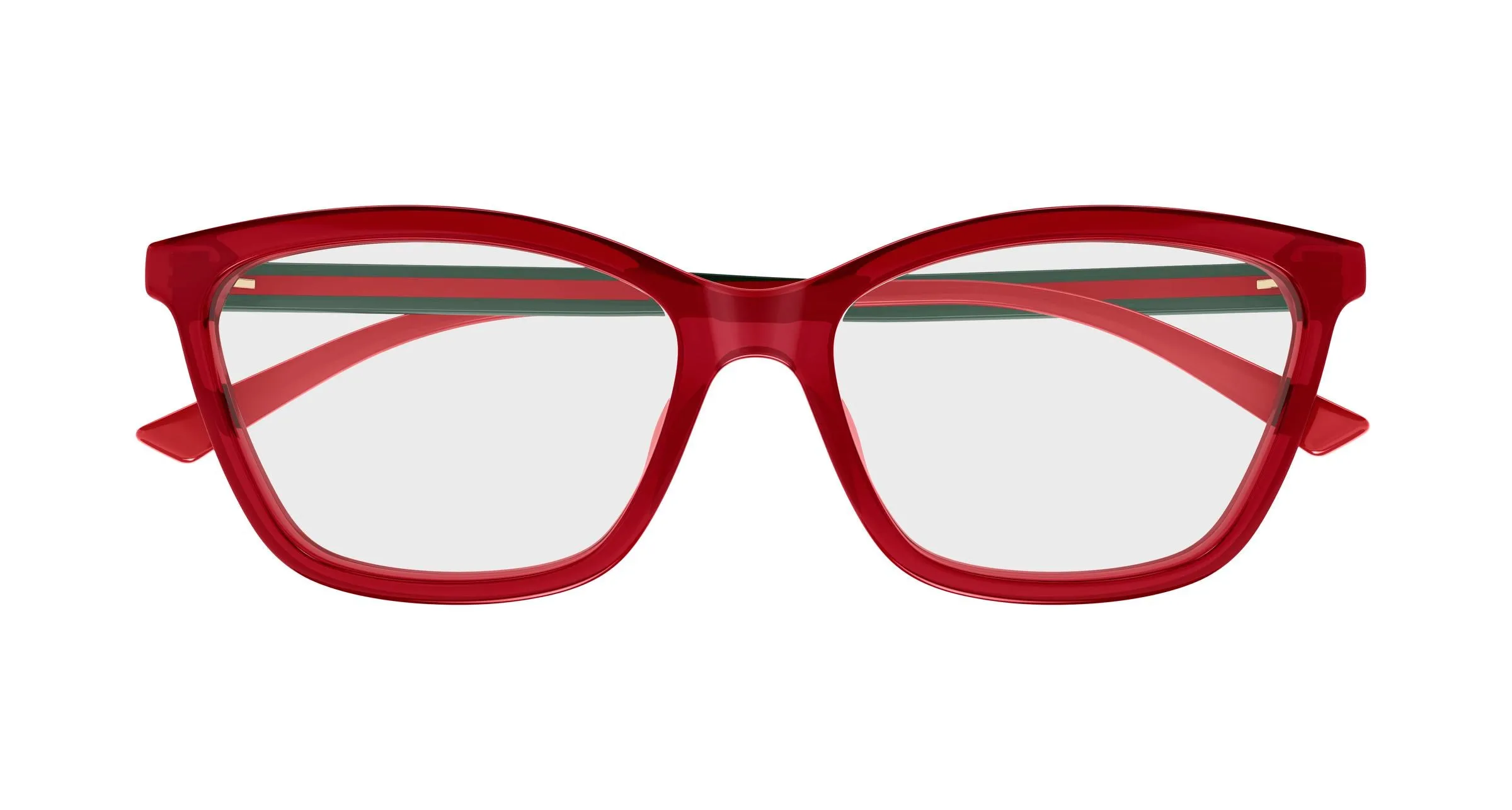 Gucci GG1989O 004 Montature da vista Acetato Bordeaux Trasparente Cat Eye - immagine 2